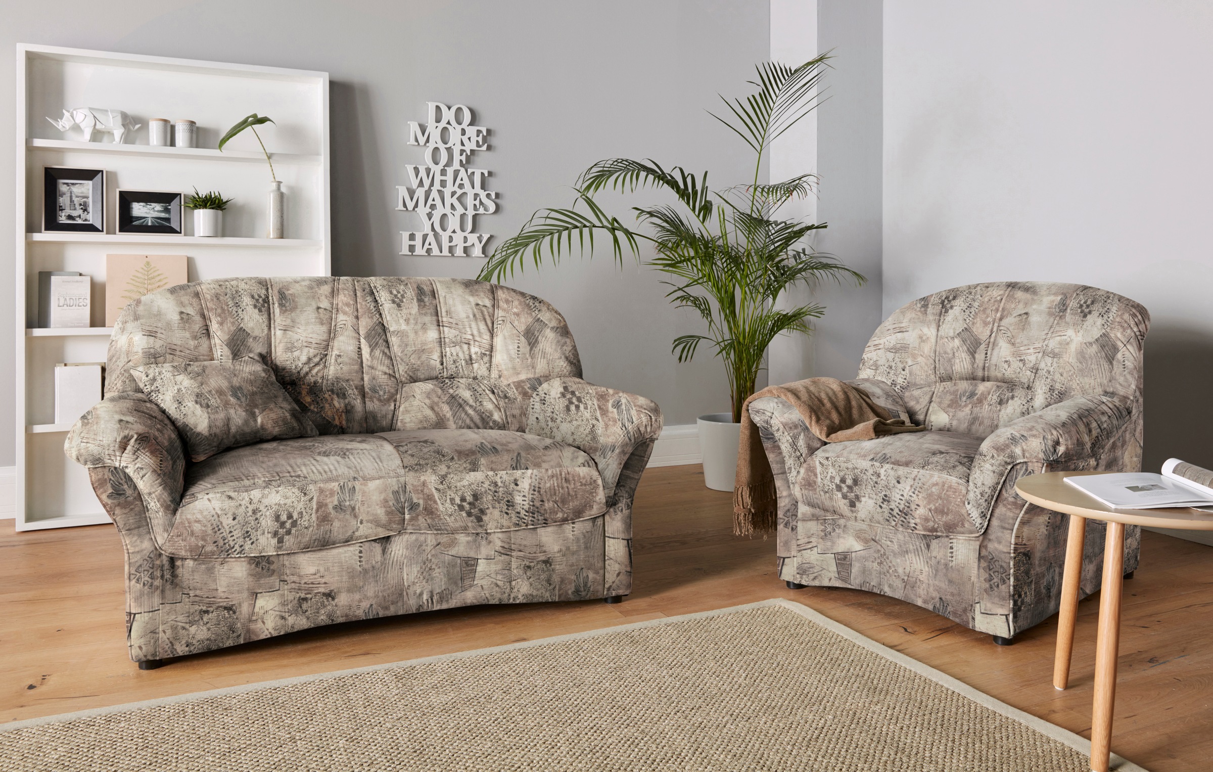 Thumbnail - DOMO collection 2-Sitzer "Bahia Couch, B/T: 153/92 cm, belastbar bis 140kg/ Sitz, mit Federkern" Microfaser MELROSE, moc...
