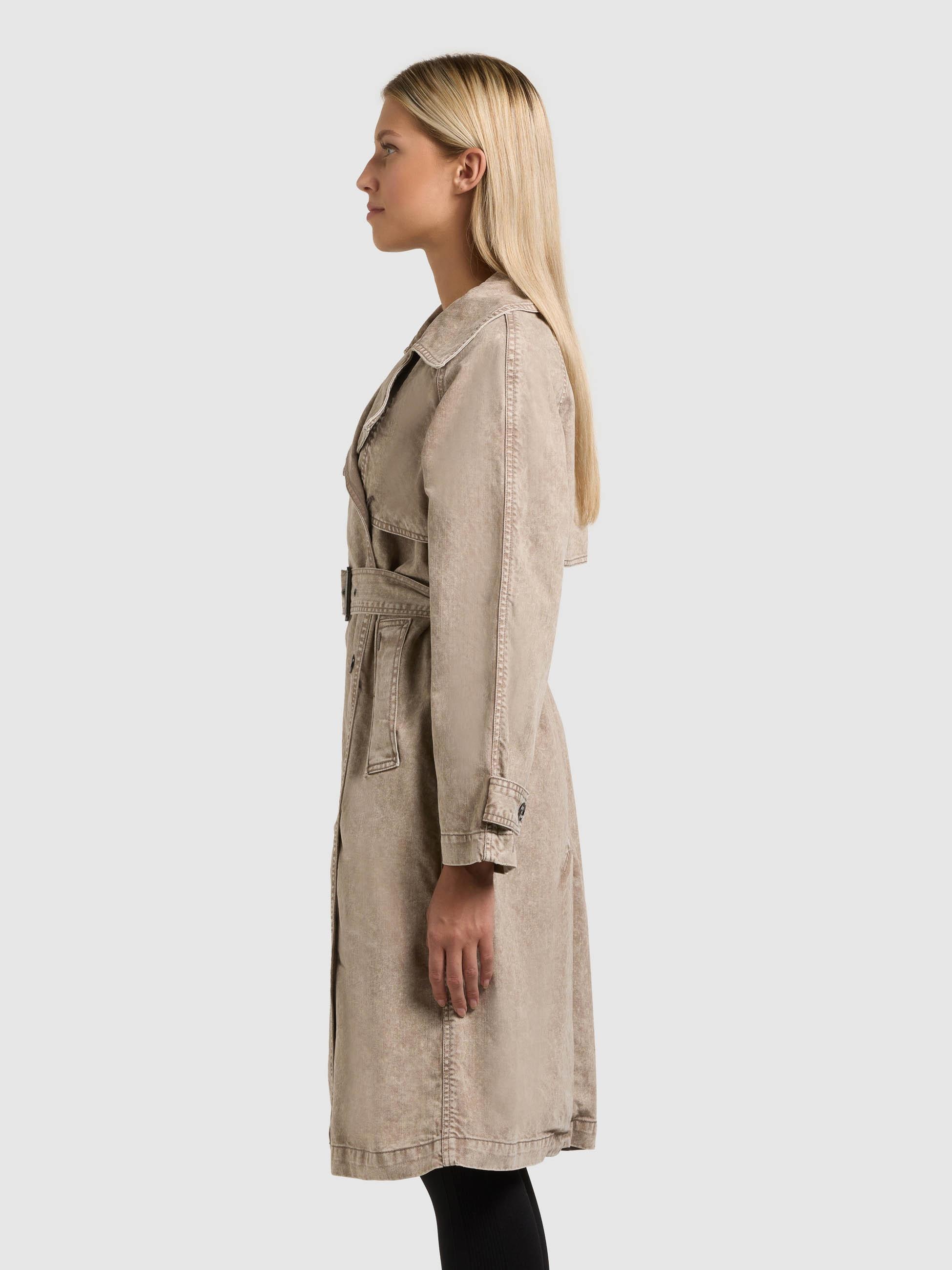 khujo Trenchcoat »Enza« Damen Übergangsmantel in Jeans-Optik