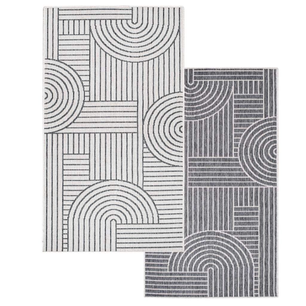 Carpet City Outdoorteppich »DUO RUG 5842«, rechteckig, 5 mm Höhe, Wendeteppich Wetterfest In- & Outdoor, Balkon, Terrasse, Wohnzimmer