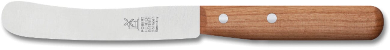 Windmühlenmesser Brotmesser Buttermesser, 22 cm Kirsche, Klingenlänge 12 cm rostfrei