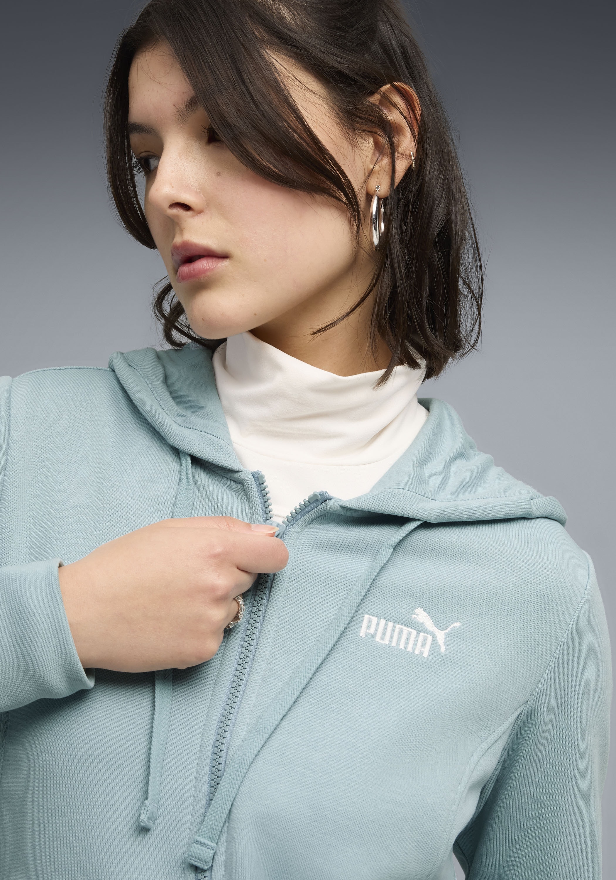 PUMA Trainingsanzug »HOODED SWEAT SUIT TR CL« 2 tlg. mit Kapuze, Regular Fit