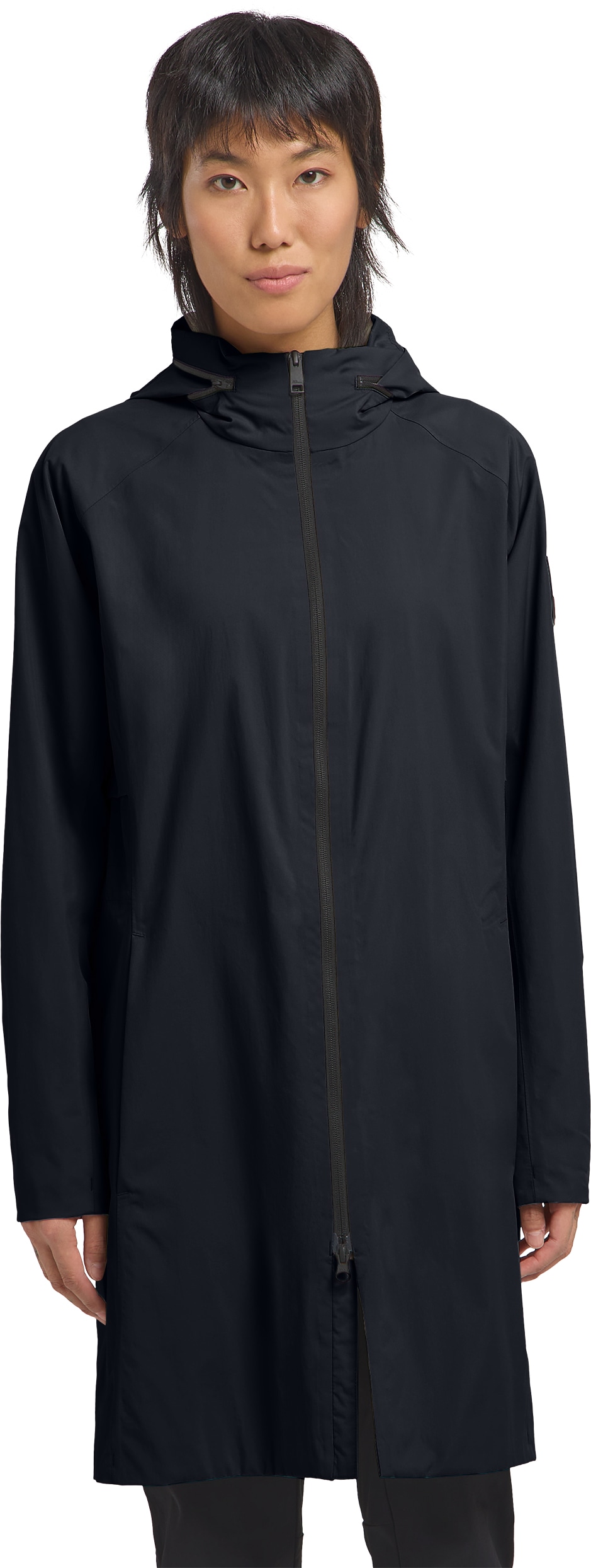 Jack Wolfskin Funktionsmantel "WELLSEE COAT W" mit verstaubarer und verstellbarer Kapuze, wasserdicht, atmungsaktiv