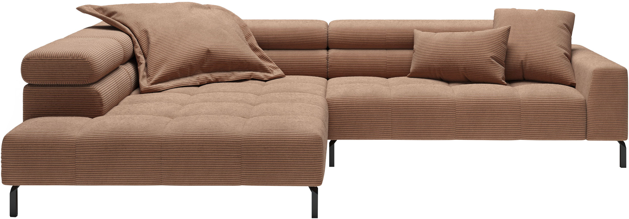 Home affaire Ecksofa "Claya, 311 cm breit, L-Form, inkl. Kopfteilverstellung" ohne elektrischen Sitzvorzug