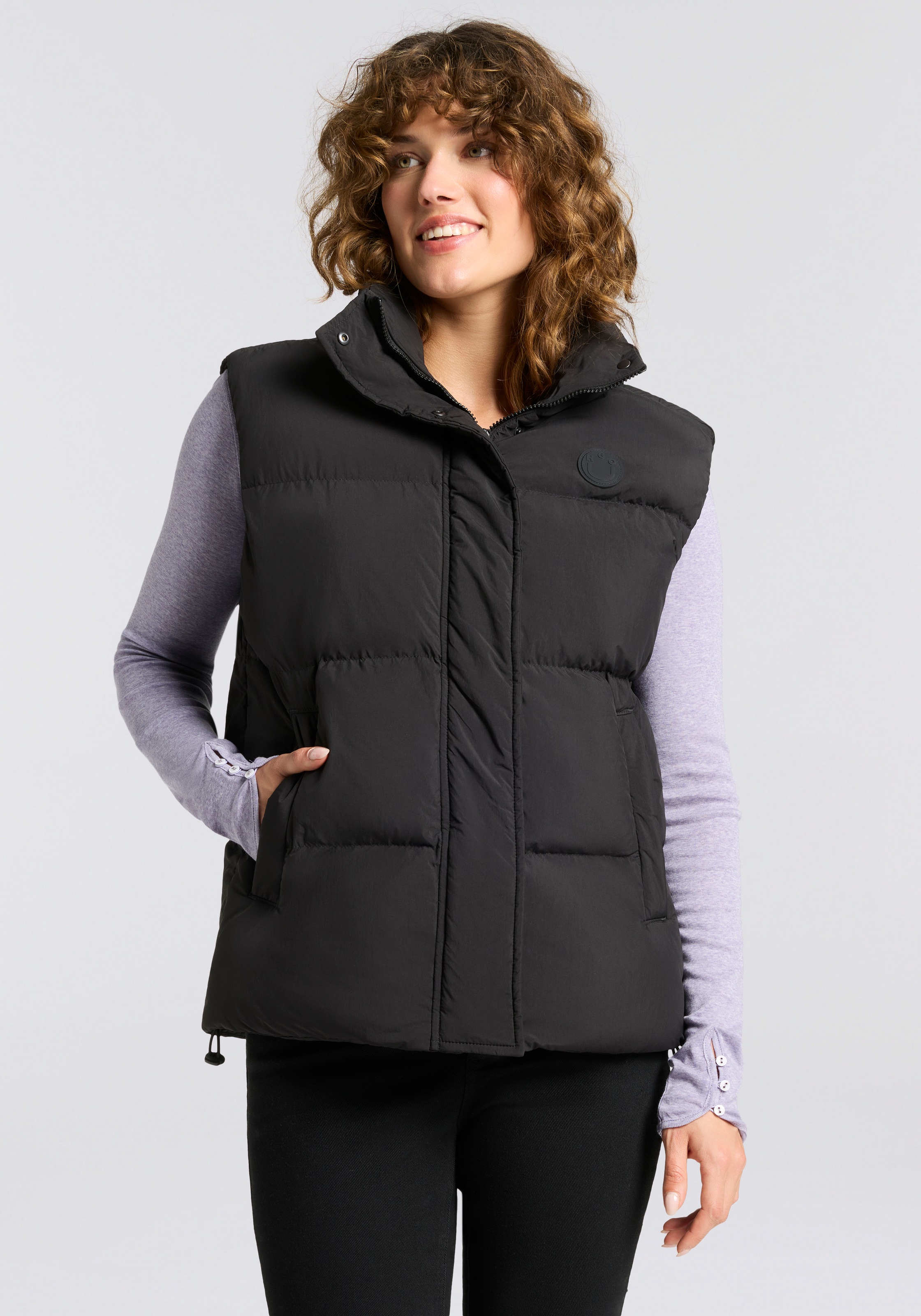 HUGO Steppweste "Fagora" Oversize Fit, Stehkragen