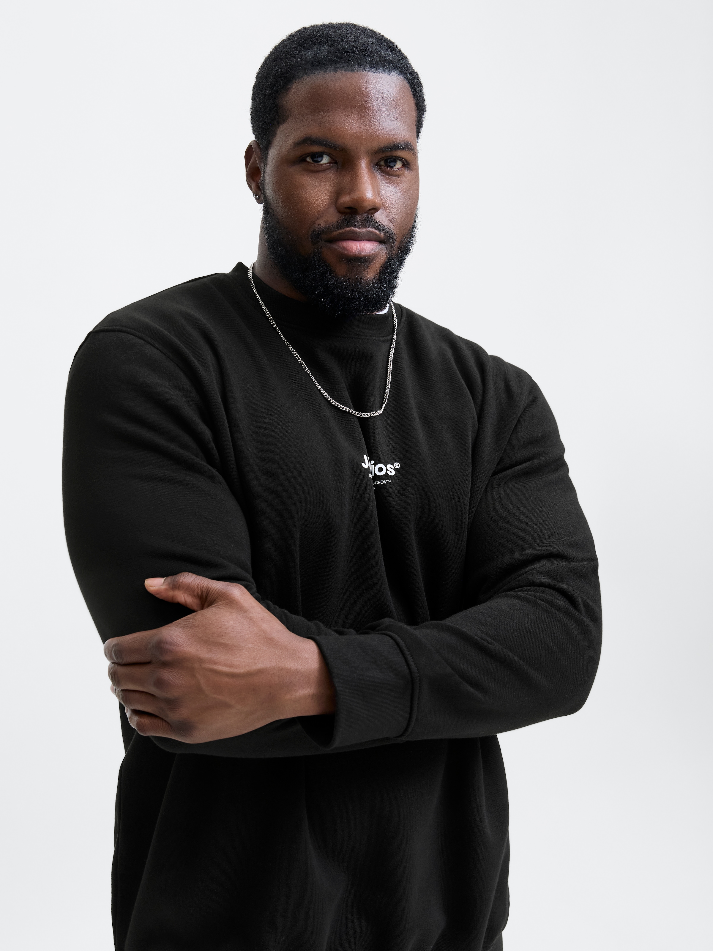 Jack & Jones PlusSize Sweatshirt »JJESOHO SWEAT CREW NECK NOOS PLS«, mit Logobranding