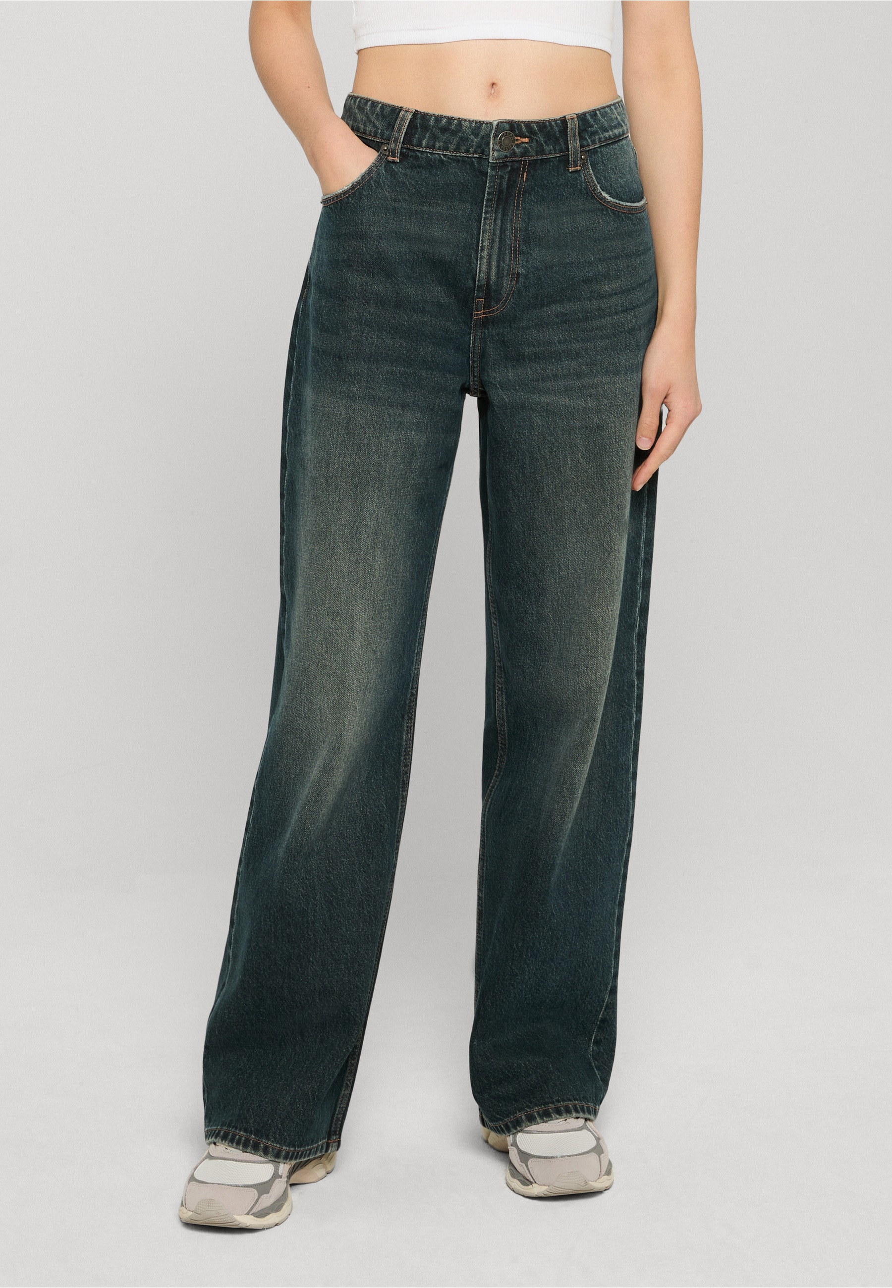 URBAN CLASSICS Bootcuthose »Urban Classics Ladies Regular Wide Leg Jeans«