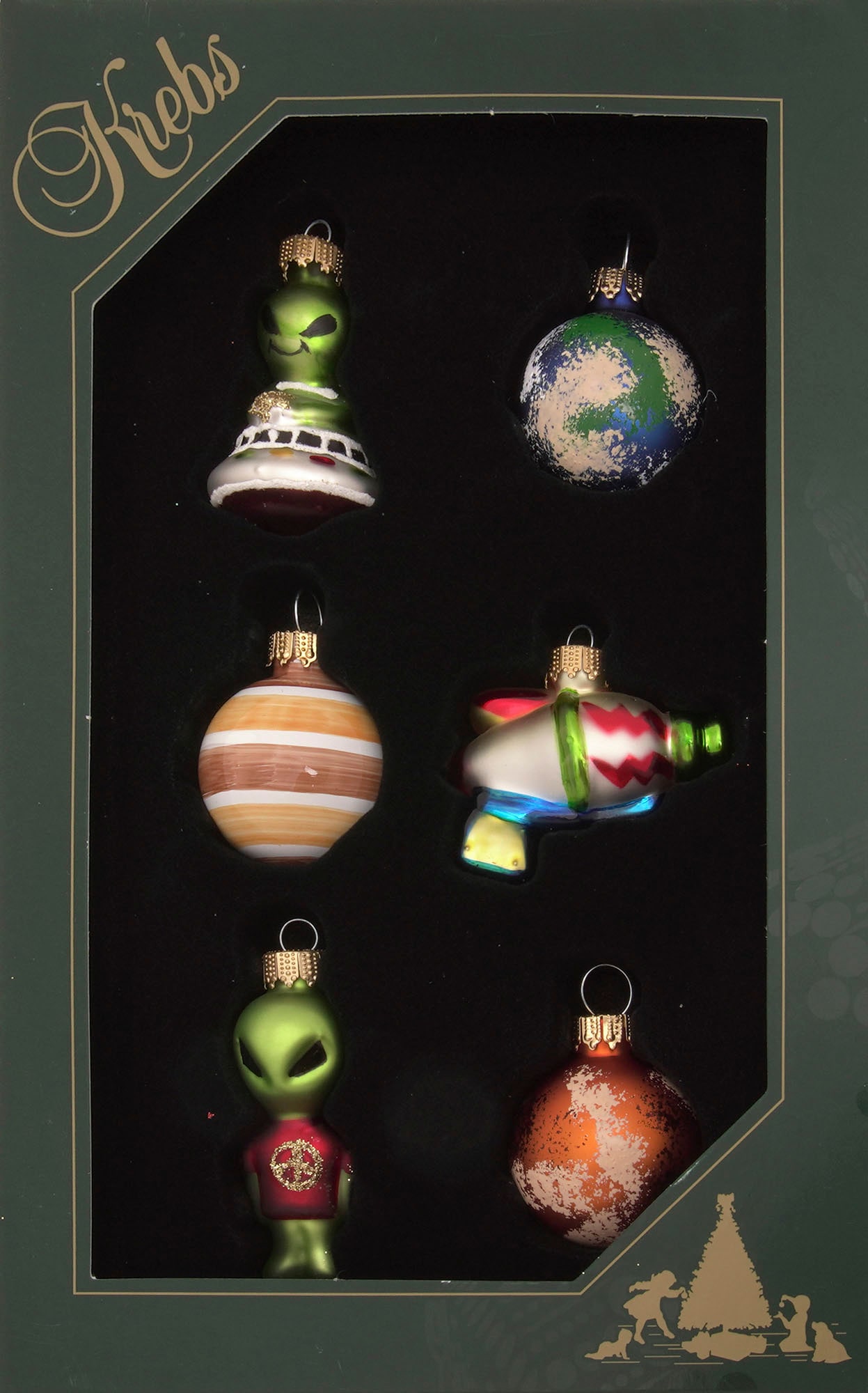 Krebs Glas Lauscha Christbaumschmuck "Mini Alien Set, Multicolor, 3,5cm", ( günstig online kaufen