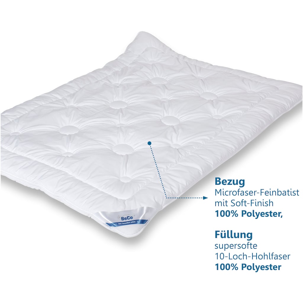Beco Microfaserbettdecke »Bettdecke Royal Soft Duo, Bettdecken für Sommer und Winter, Decke«, warm, Füllung Polyester, Bezug Microfaser, (1 St.)