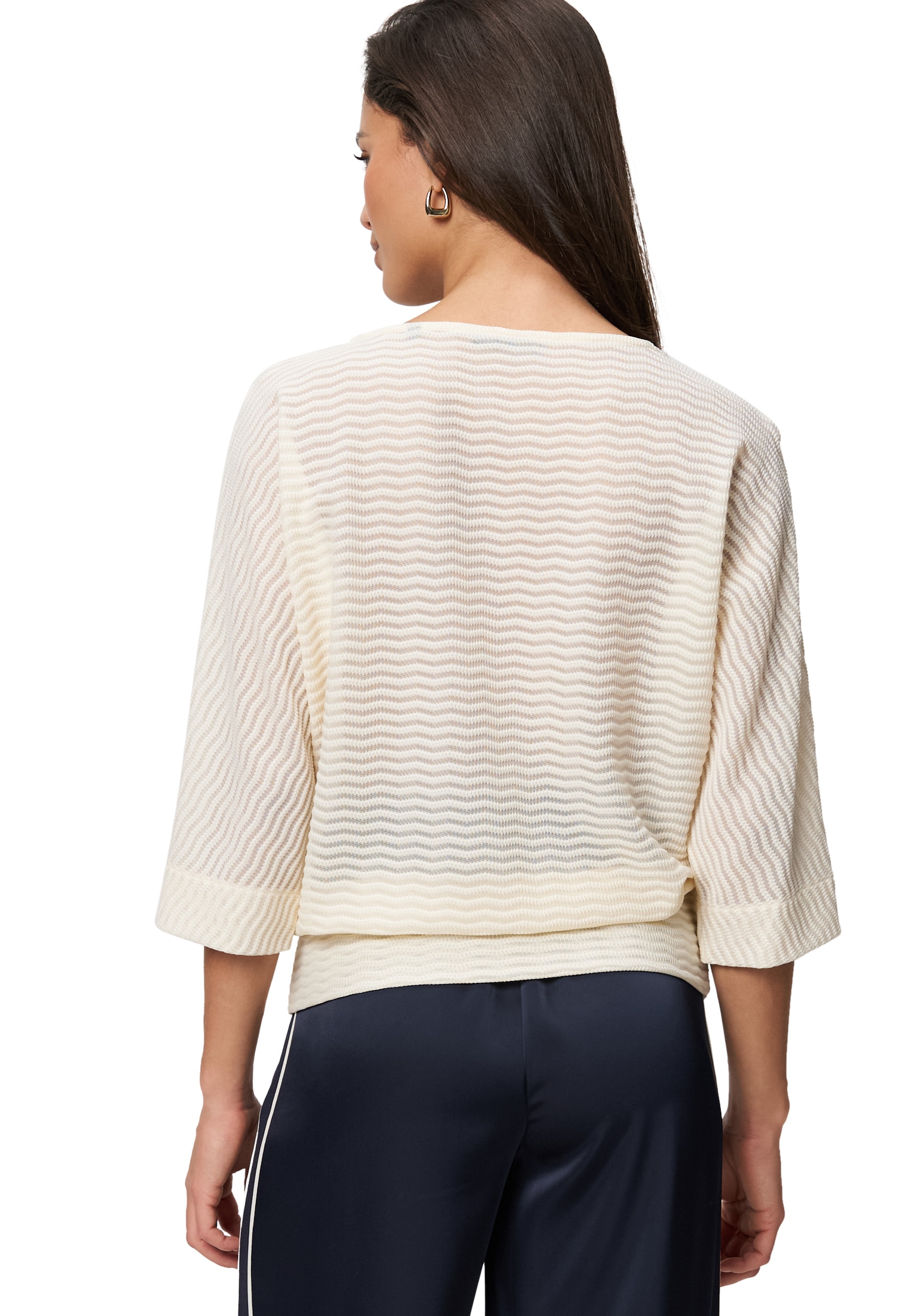 Zero Sweatshirt »zero Sweatshirt mit Strukturmuster«, strukturiert