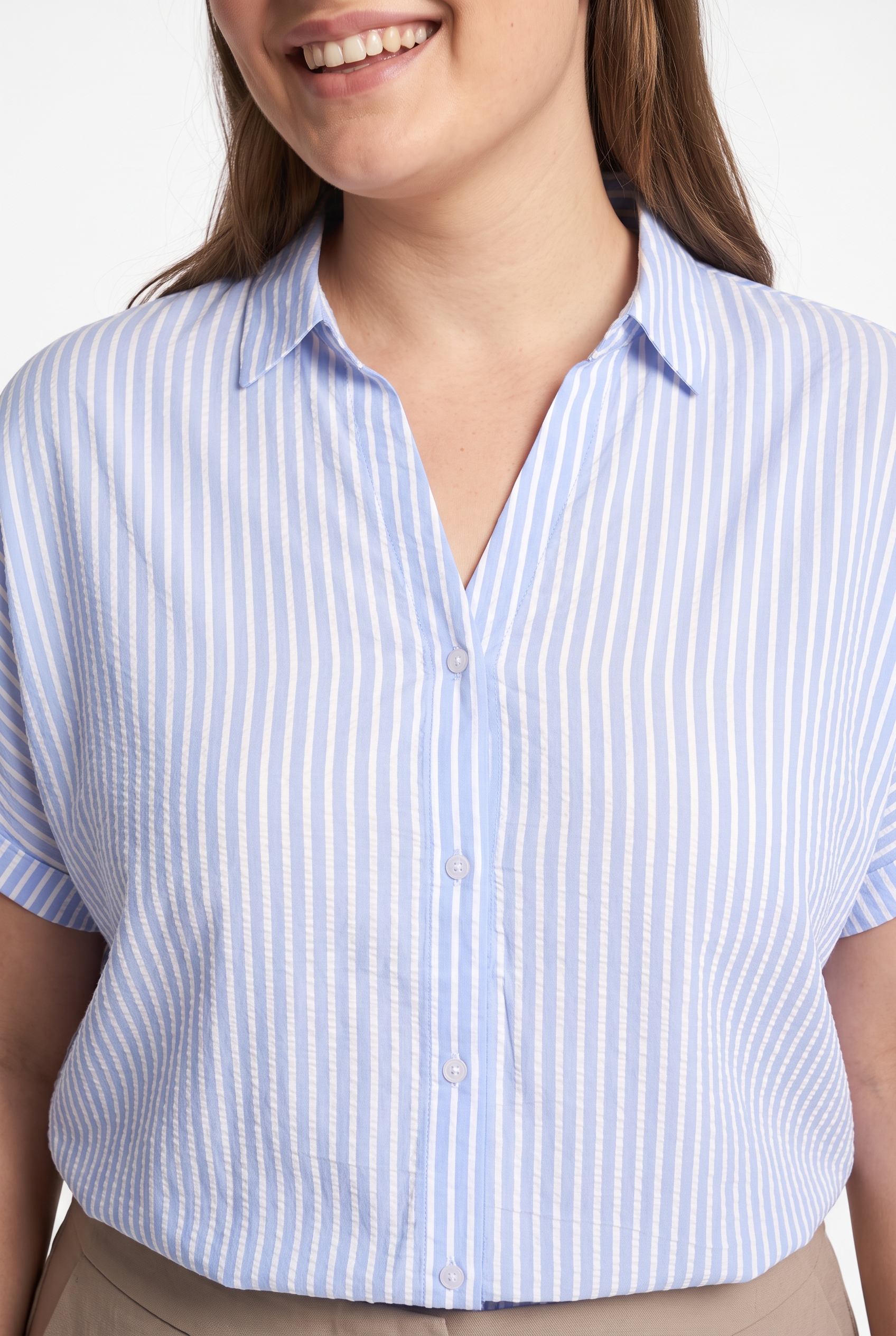 ONLY CARMAKOMA Longbluse »CARPENNA SS LOOSE SHIRT WVN« Viskose, loose fit