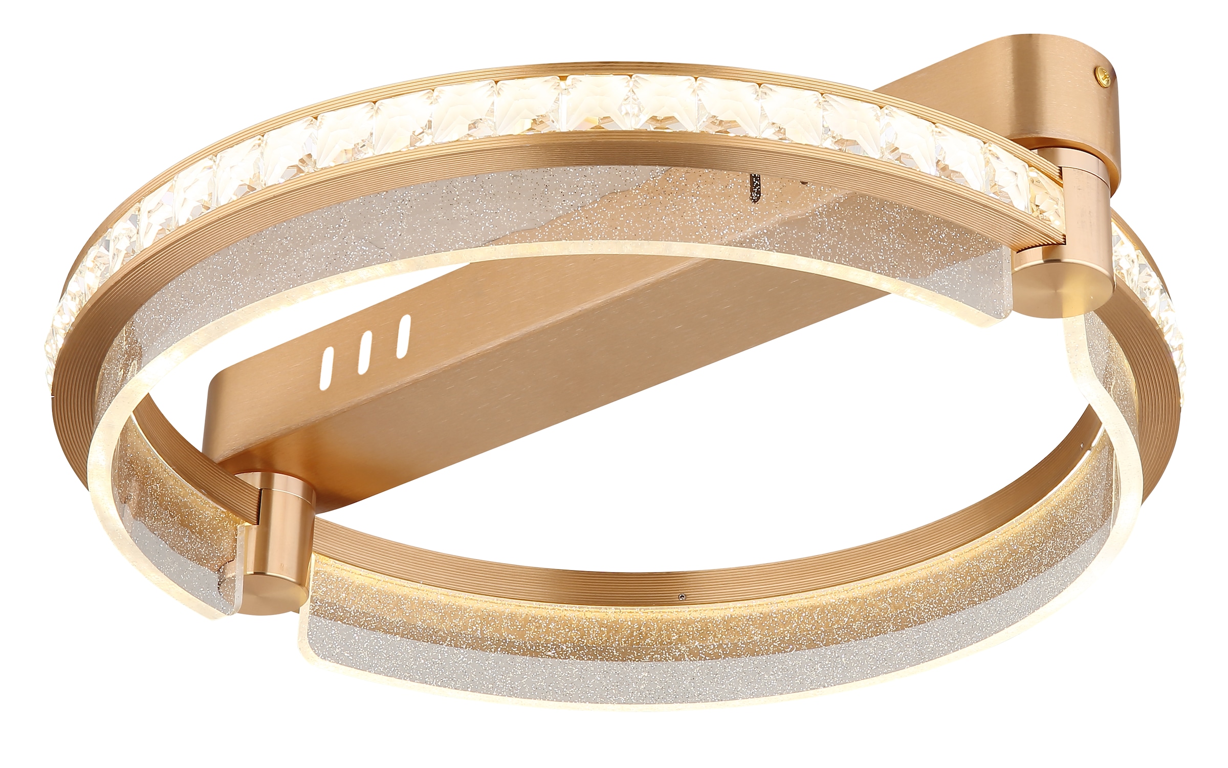 GLOBO LIGHTING Deckenleuchte »BLONDIE« LED-Modul 1 Stk. Deckenleuchte Gold/Kristalle, Acryl klar, dimmbar, LED 36W