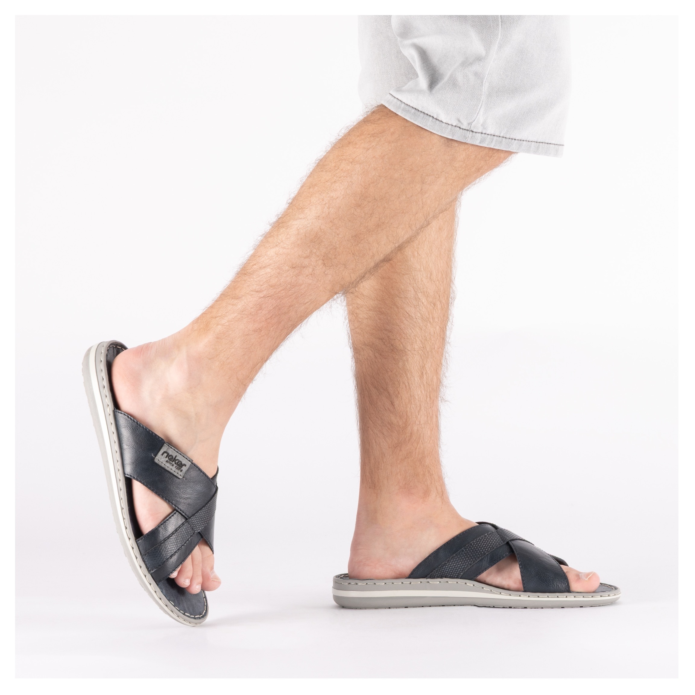 Rieker Pantolette  Sommerschuh, Strandschuh, Schlappen, Hausschuh mit Label