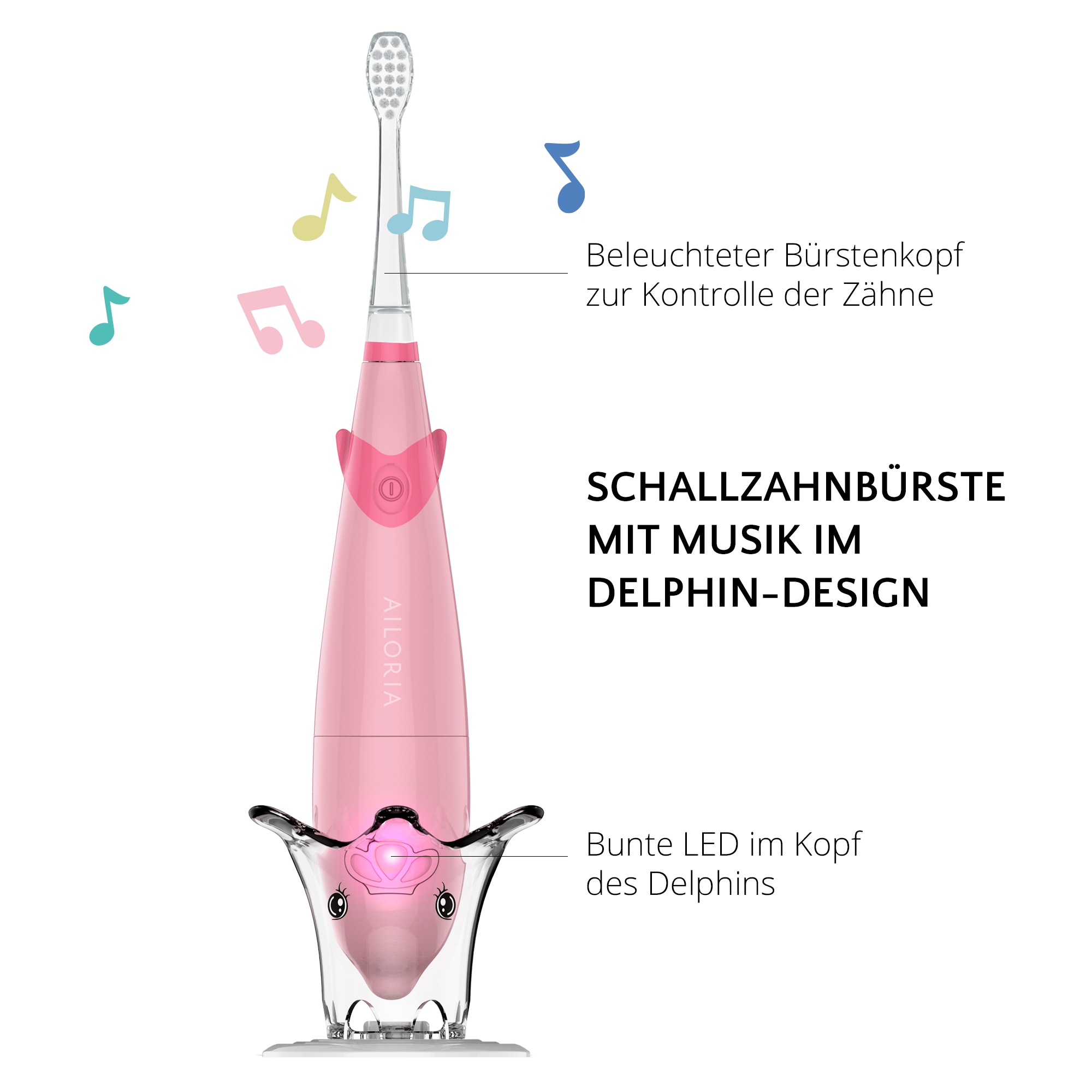 AILORIA Elektrische Kinderzahnbürste »Kinder-Schallzahnbürste BUBBLE BRUSH«