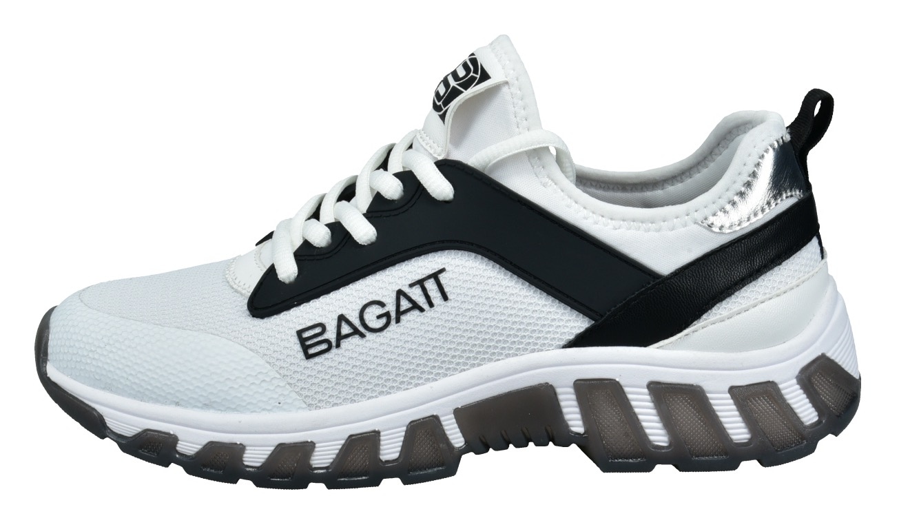 BAGATT Slip-On Sneaker, mit aufgesetzter Zierschnürung, Freizeitschuh, Halbschuh, Schlupfschuh
