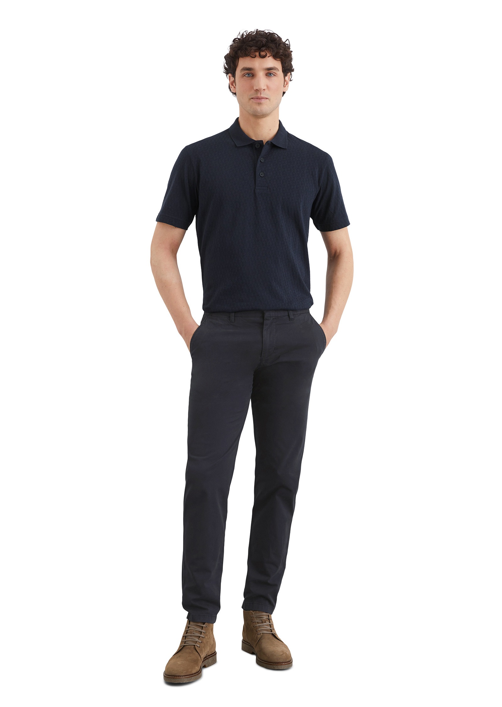 Marc O'Polo Poloshirt »mit Dreiecks-Struktur«