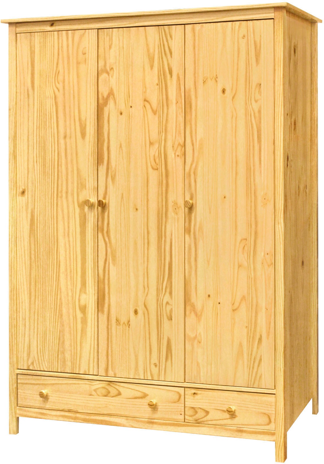 Möbilia Kleiderschrank 1 Stk. tlg. gefertigt aus massivem Kiefernholz günstig online kaufen