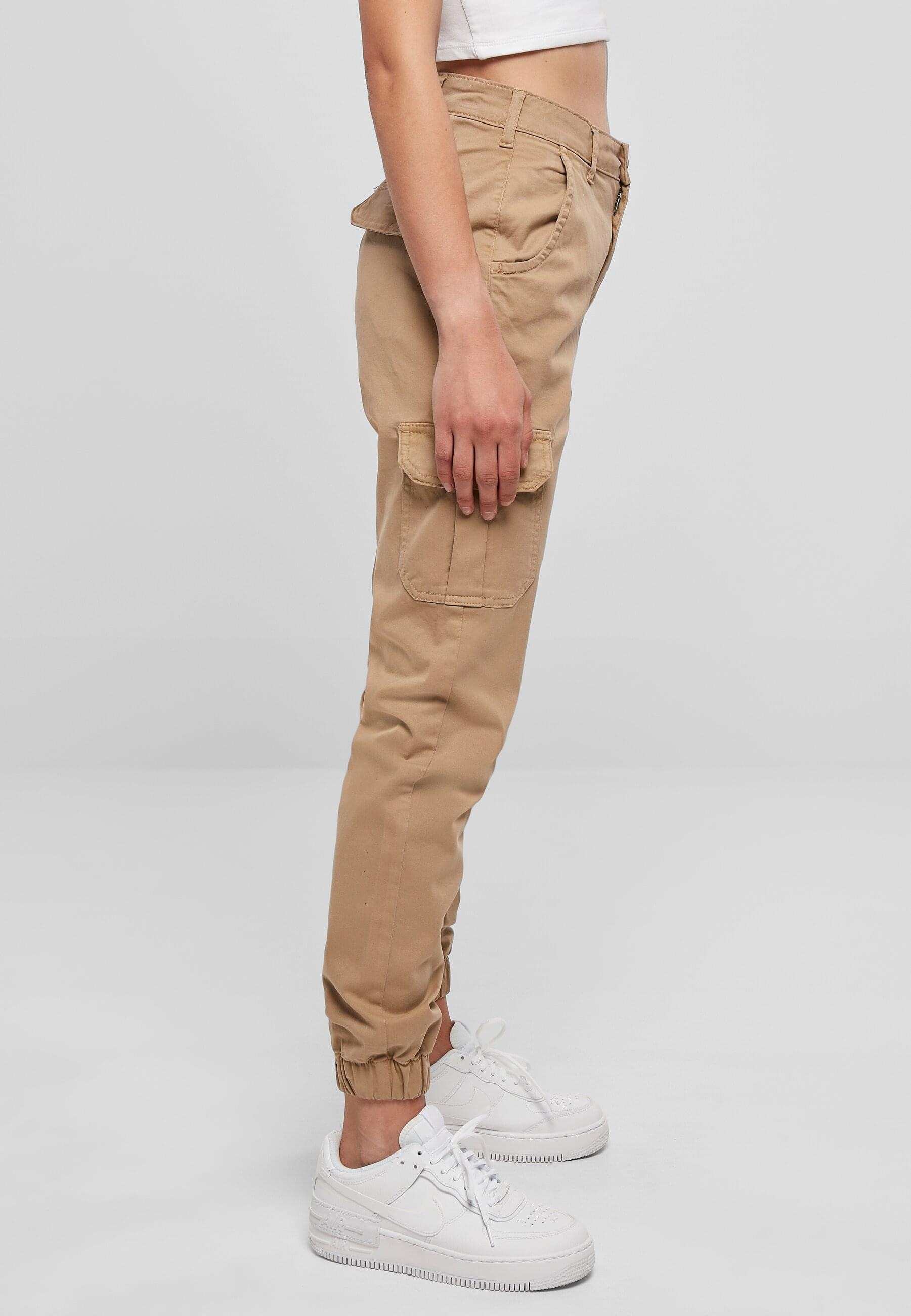 URBAN CLASSICS Cargohose »Urban Classics Damen Ladies High Waist Cargo Pants«, (1 tlg.)