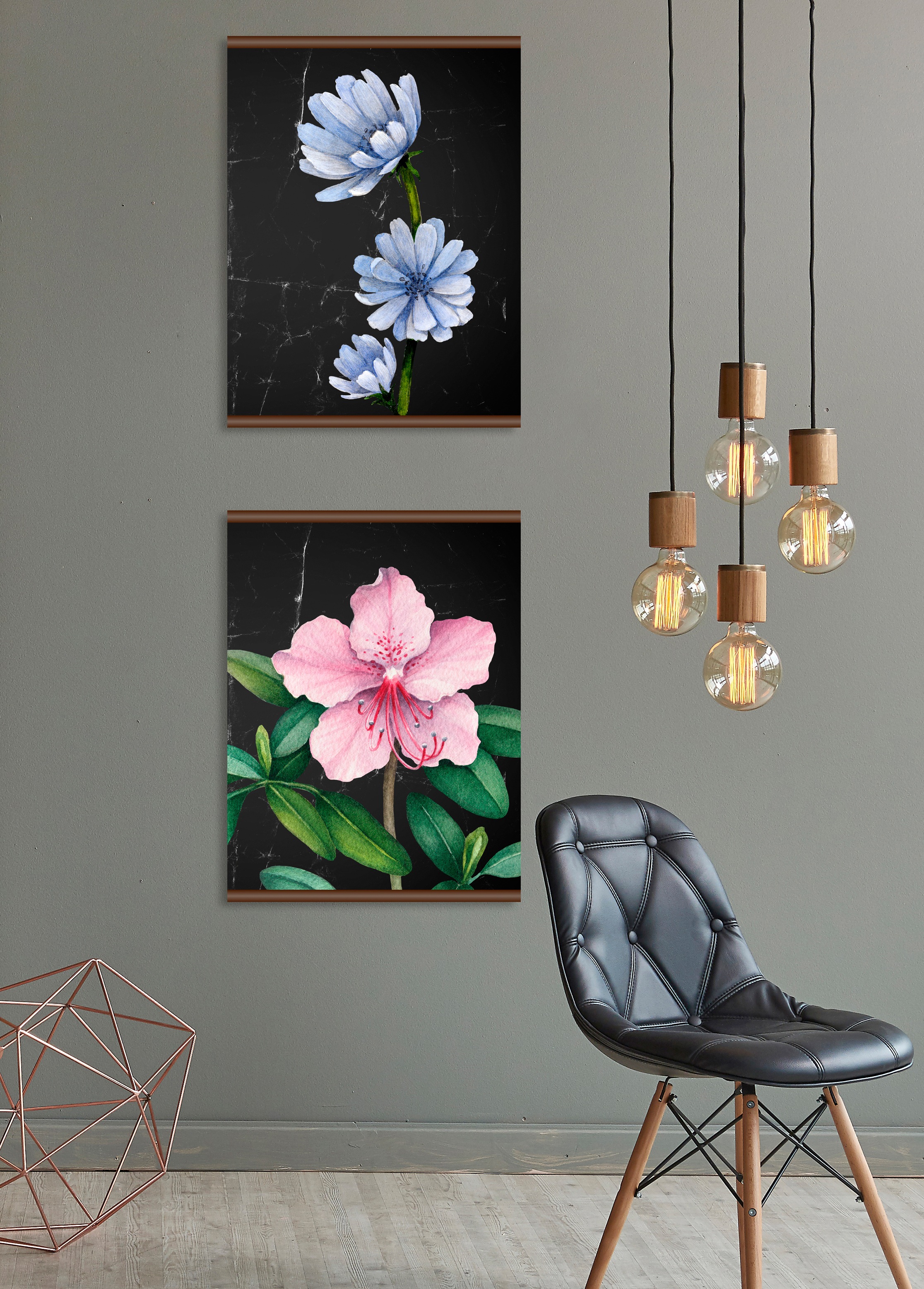 queence Leinwandbild "Rosa Blüte", 50x70 cm günstig online kaufen