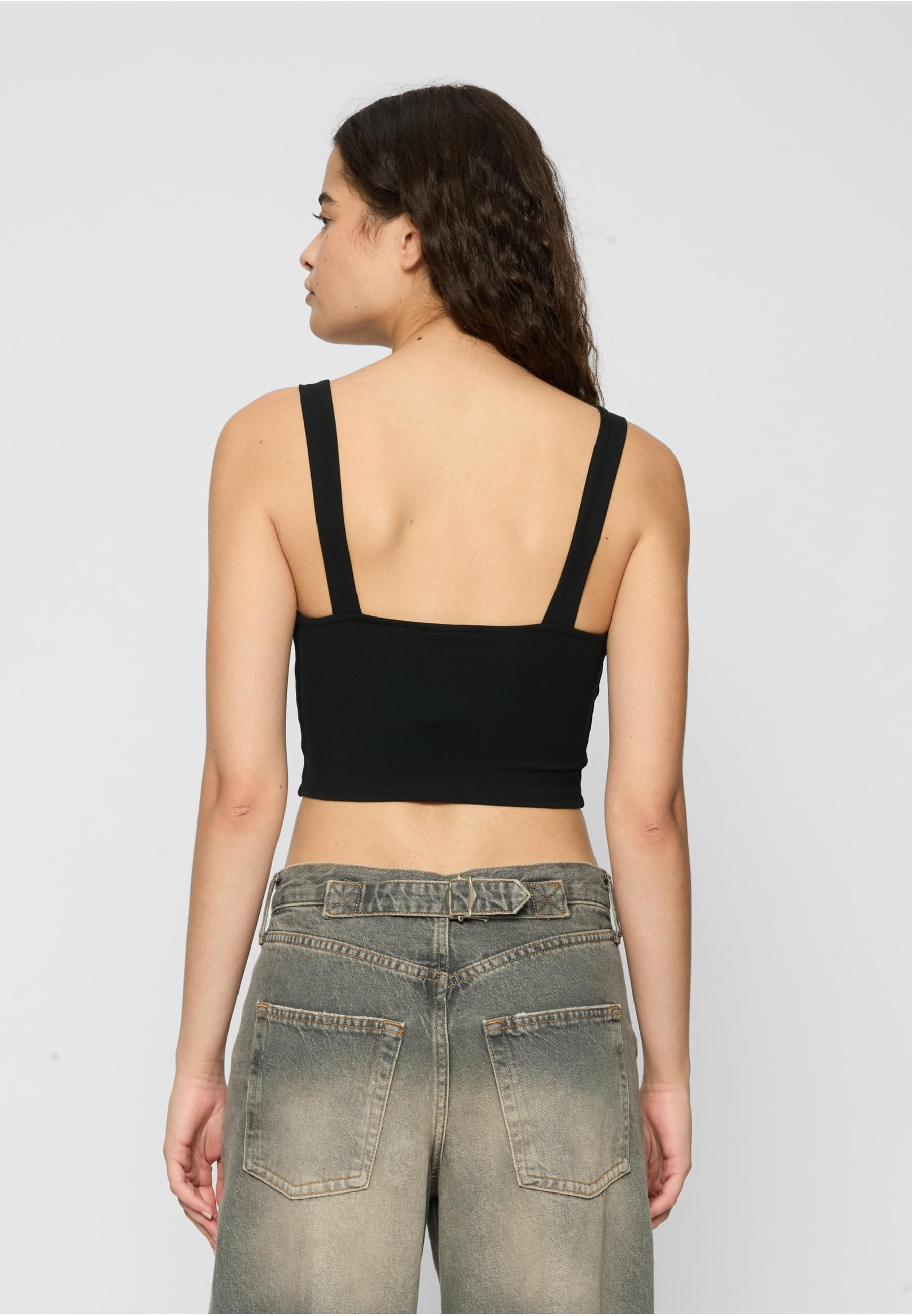 URBAN CLASSICS T-Shirt »Urban Classics Damen Ladies Cropped Top 2-Pack«, (1 tlg.)