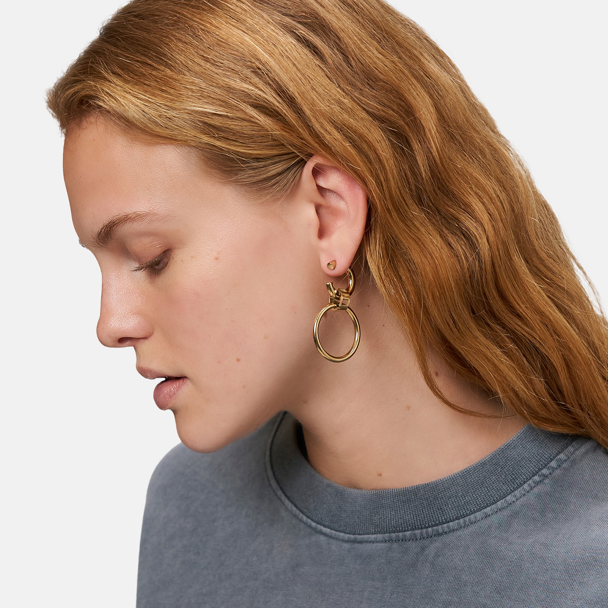 Liebeskind Berlin Paar Creolen »Schmuck Geschenk Edelstahl Ohrringe The D-Link Statement«