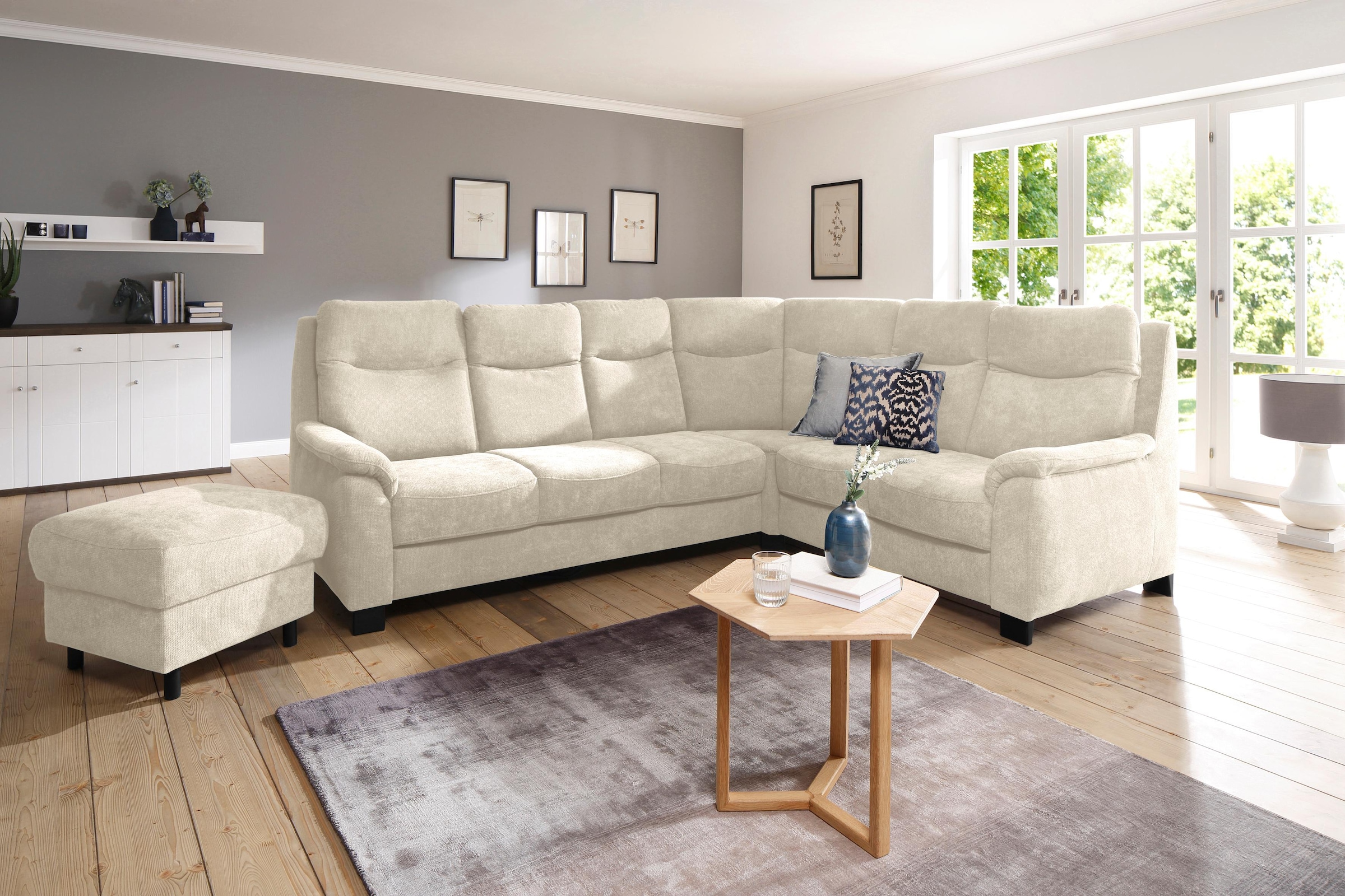 OTTO home Ecksofa "Boccaccio L-Form" mit Federkern, incl. Kopfteilverstellung, wahlweise Schlaffunktion
