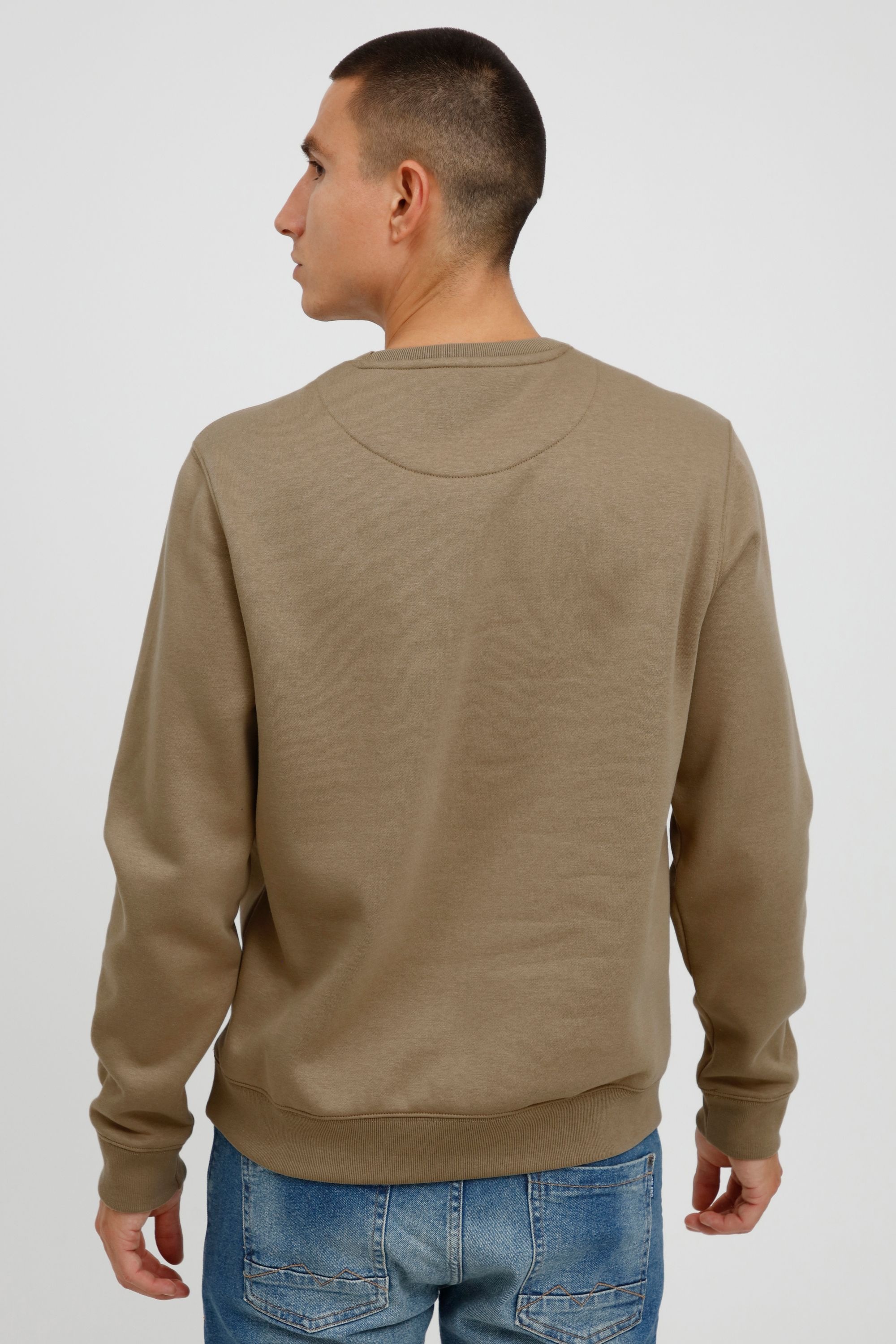 Sweatshirt BLEND "BHDOWNTON CREW", Herren, Gr. XL, beige (sand), Sweatware, Obermaterial: 50% Baumwolle, 50% Polyester, unifarben, Basic, slim fit normal, Rundhals, Bündchen, Sweatshirts Sweatshirt 3
