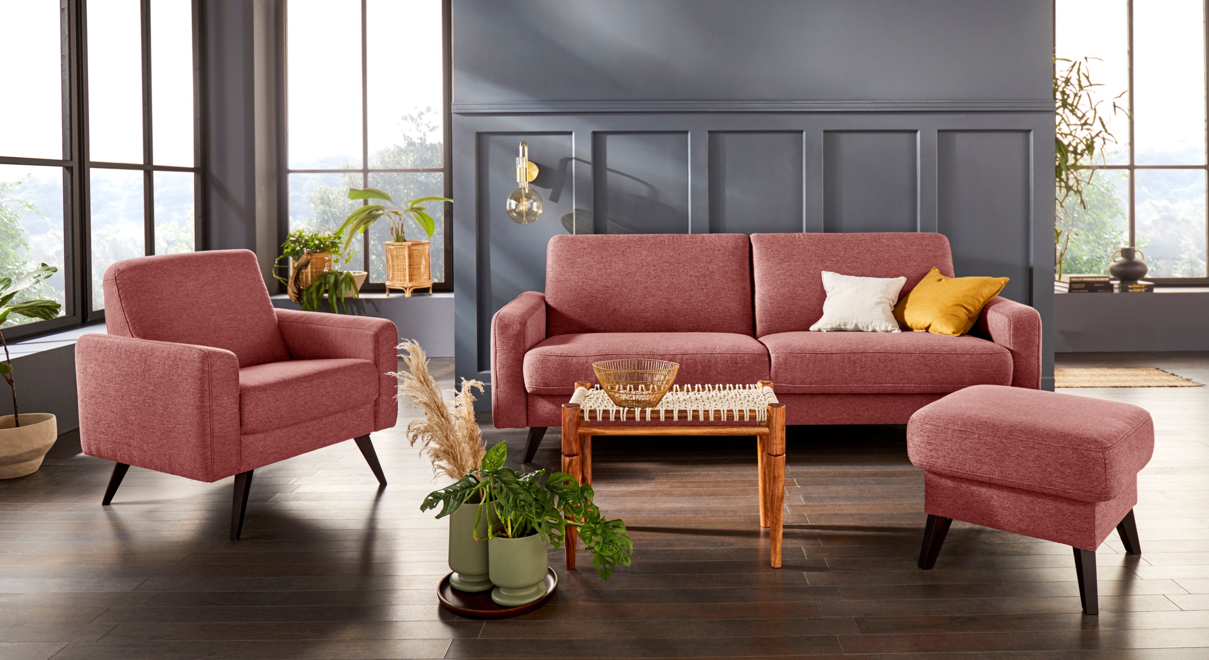 exxpo - sofa fashion Sessel »Samso, Loungesessel mit tollem Sitzkomfort« Komfortsitzhöhe 49cm