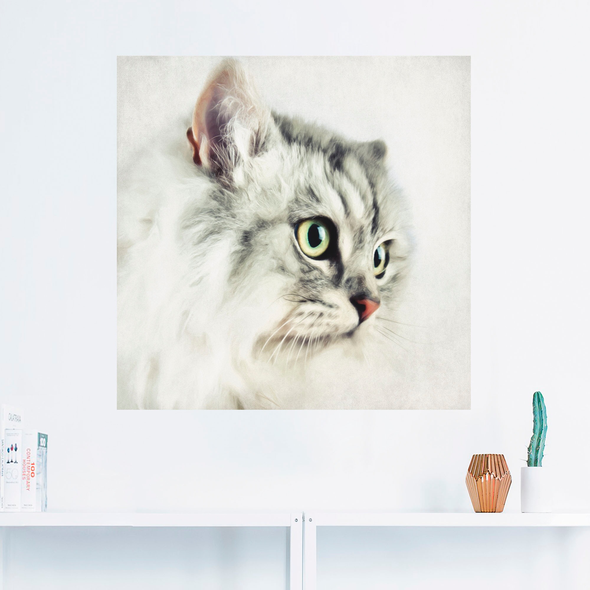 Artland Wandbild »Katzenporträt«, Haustiere, (1 St.), als Leinwandbild, Poster, Wandaufkleber in verschied. Größen