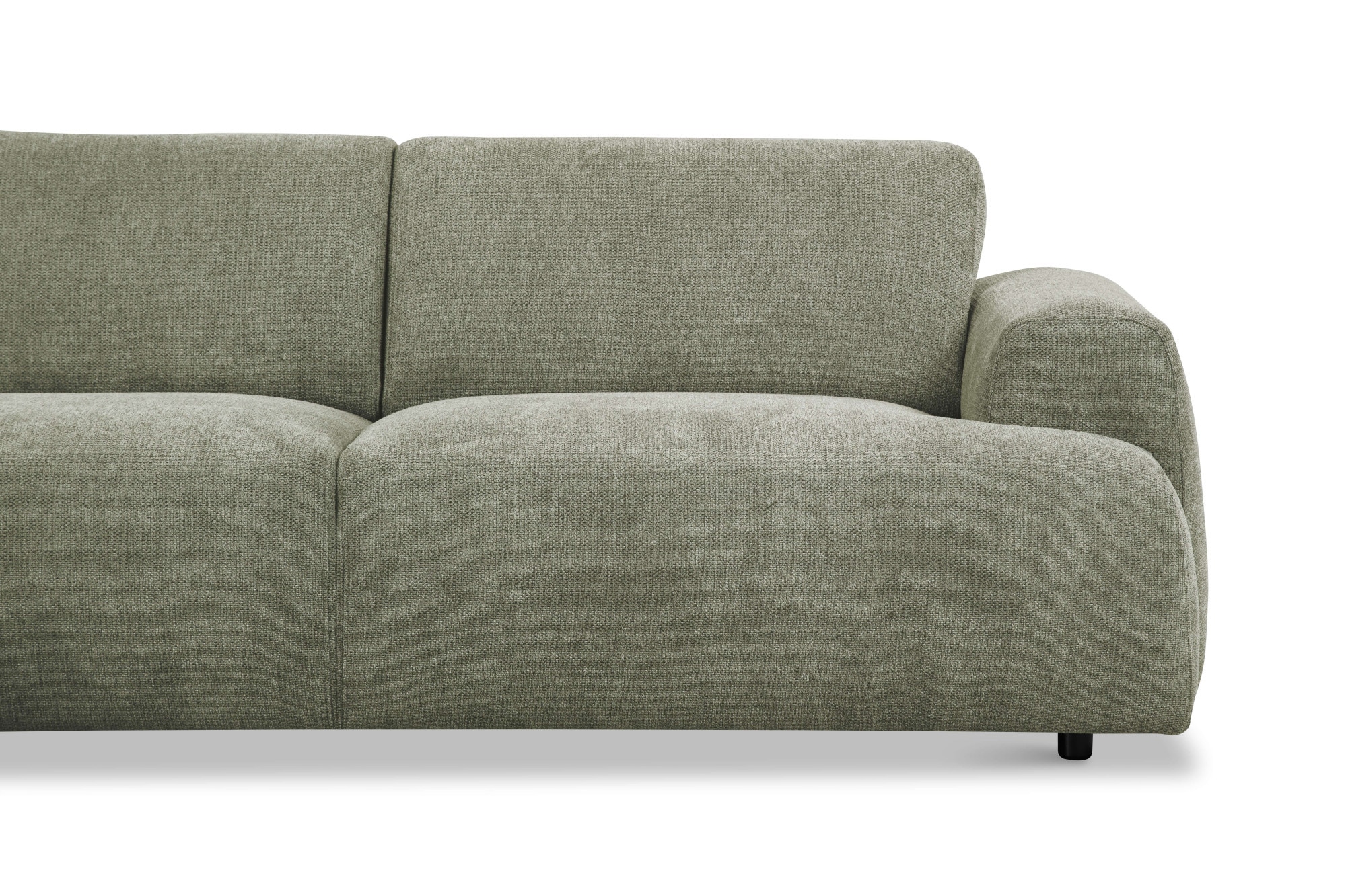 andas Ecksofa »Linkka, Breite 282 cm«, L-Form, in einem weichen Chenille-Stoff, mit Wellenunterfederung