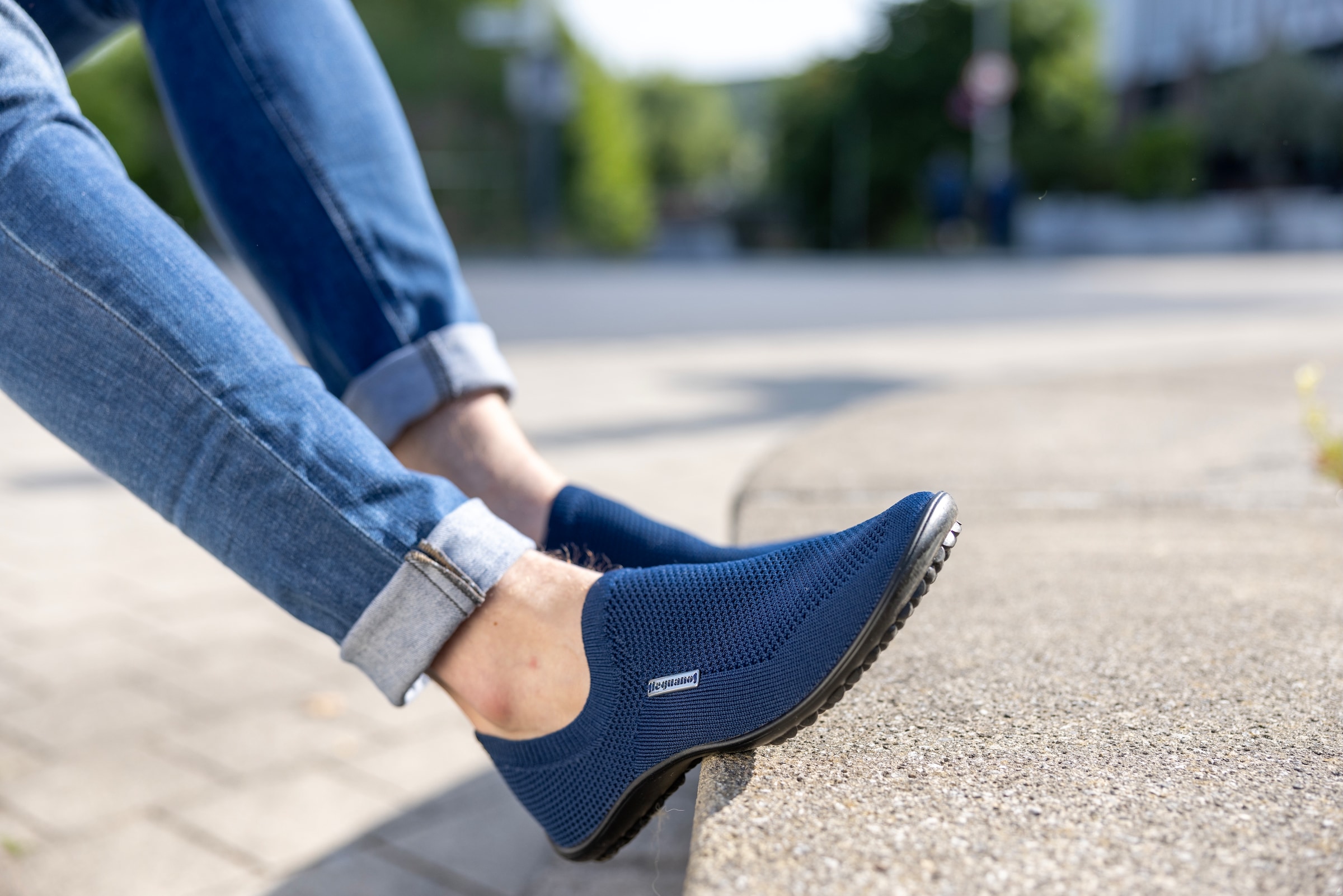 Leguano Barfußschuh »SCIO«, Slipper, Freizeitschuh, Bequemschuh mit seitlichem Logo-Emblem