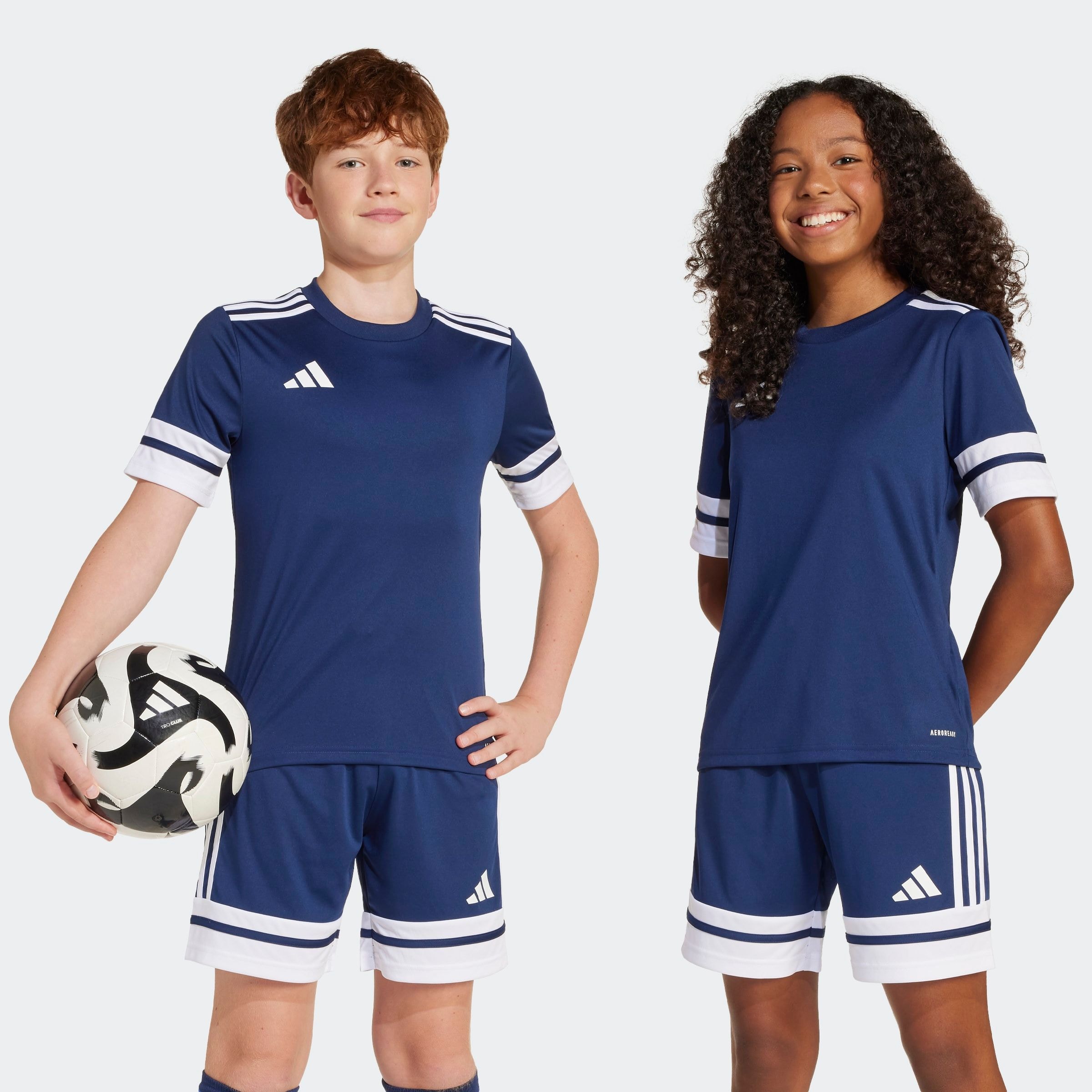 adidas Performance "SQUADRA 25 KIDS TRIKOT" für Kinder, mit AEROREADY-Technologie, aus Polyester, Kurzarmdesign