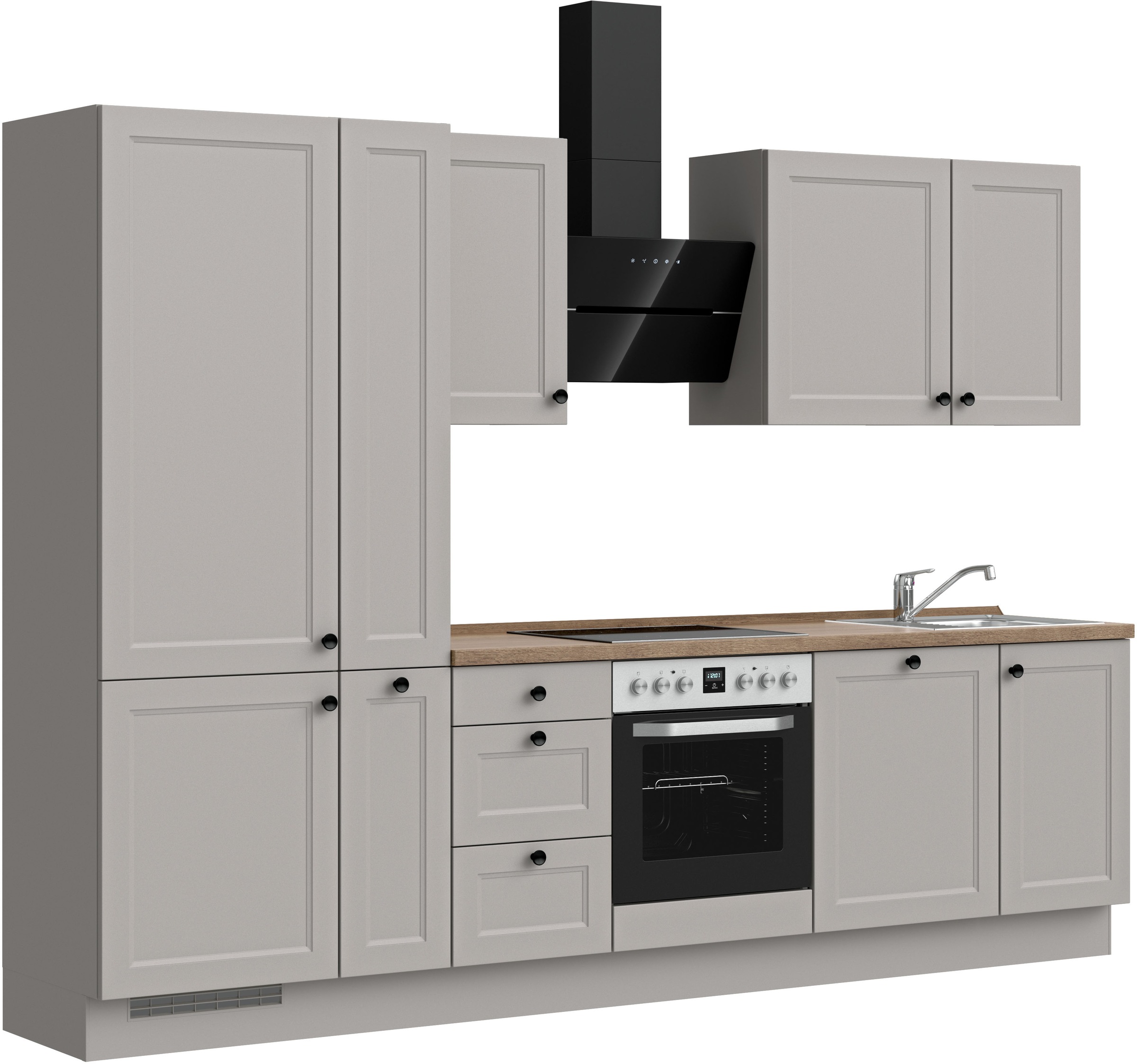 nobilia® Küchenzeile »"Cascada II"«, vormontiert, Breite 300 cm, Ausrichtung wählbar, wahlw. mit E-Geräten