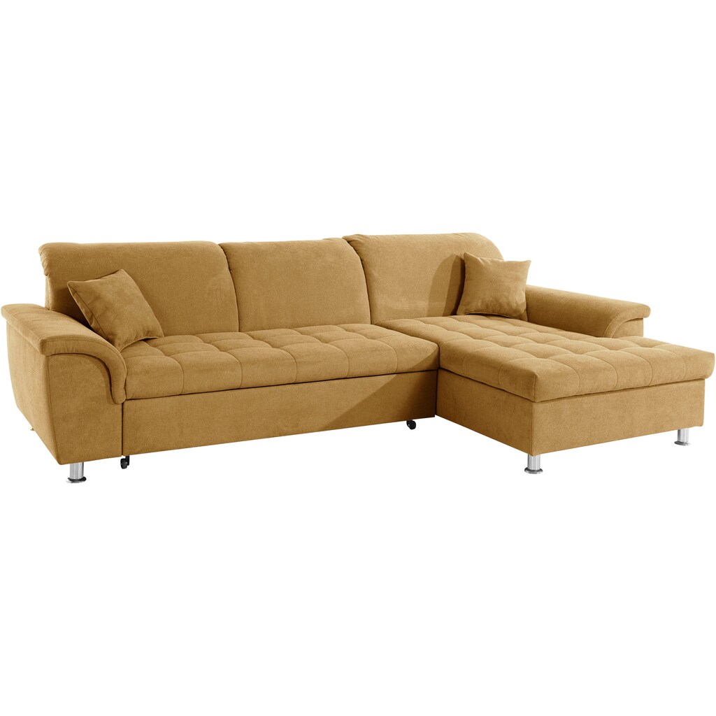 DOMO collection Ecksofa »Franzi«, wahlweise mit Kopfteilverstellung (dann Tiefe: 170 cm)
