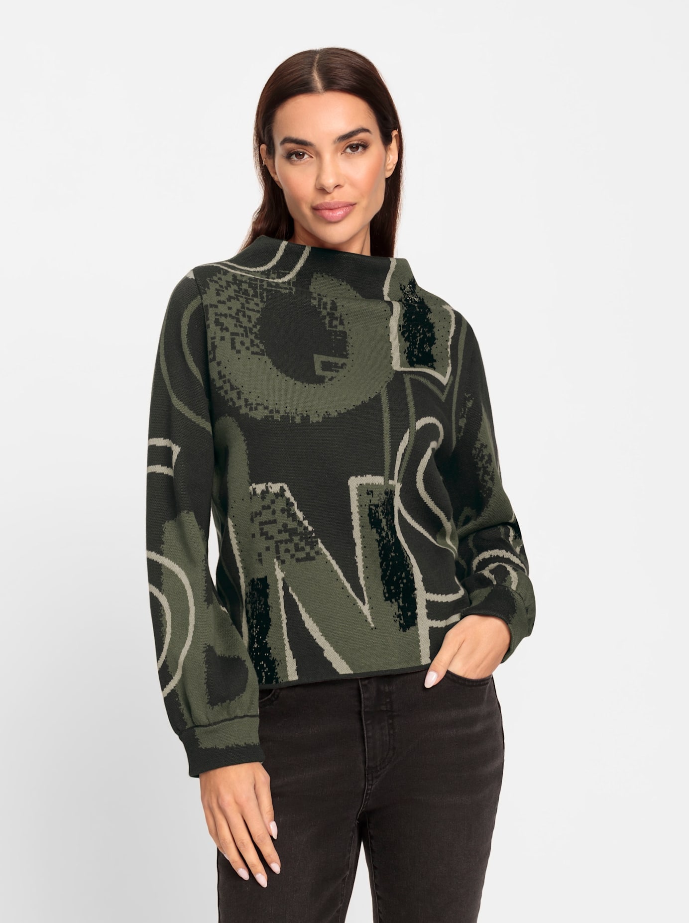 heine Strickpullover »Druck-Pullover«