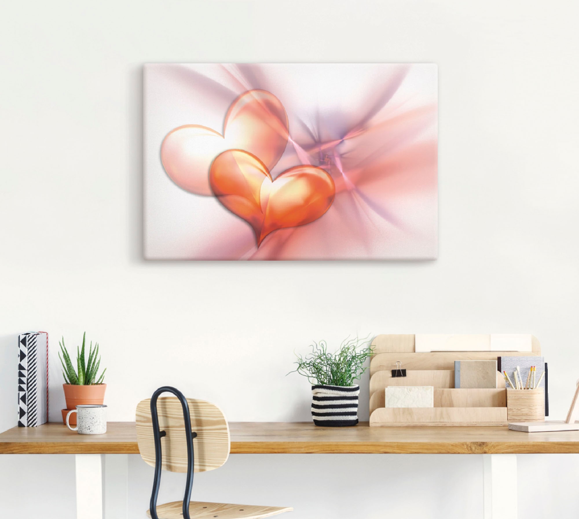 Artland Wandbild »Das höchste Glück« Herzen 1 Stk. tlg. als Leinwandbild, Poster in verschied. Größen