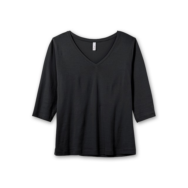 Sheego 3/4-Arm-Shirt »Große Größen«, aus reiner Baumwolle kaufen | BAUR