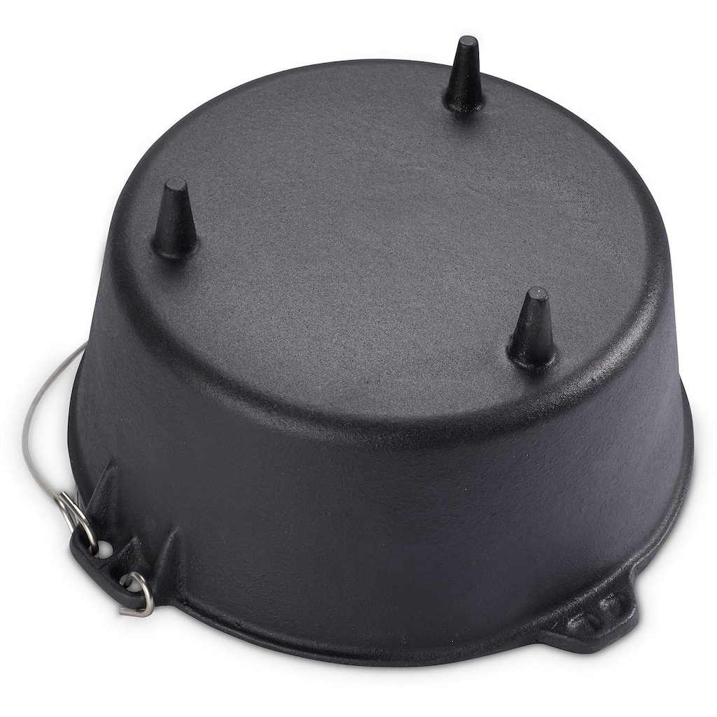 ECHTWERK Schmortopf »Dutch Oven«, Gusseisen, (1 tlg.), Feuertopf, Gusseisen BBQ Kochtopf, bereits eingebrannt, 7,6 Liter