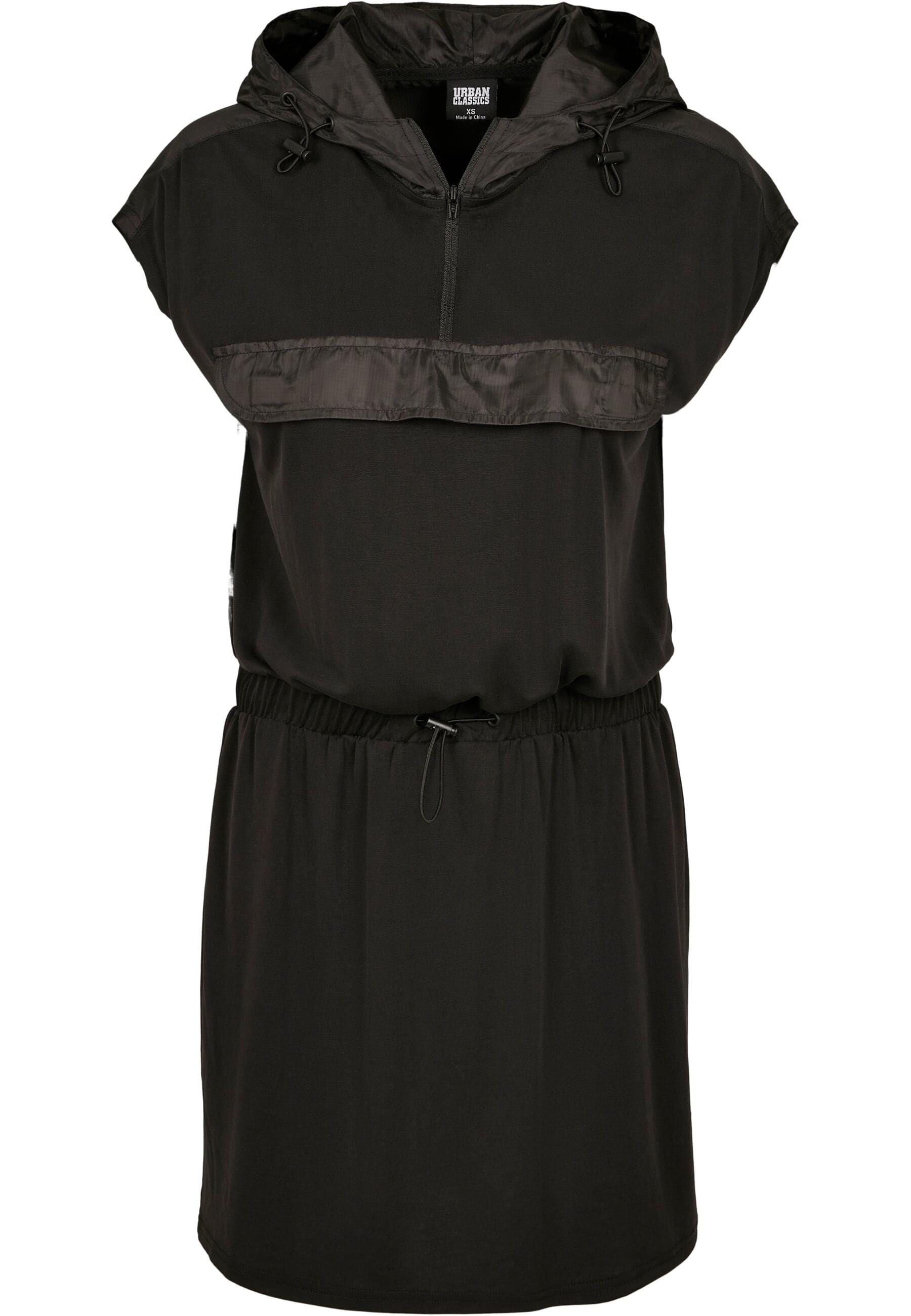Urban Classics Damen Hoody Dress – Streetwear-Kleid Mit Kapuze, Reißverschluss & Kordelzug