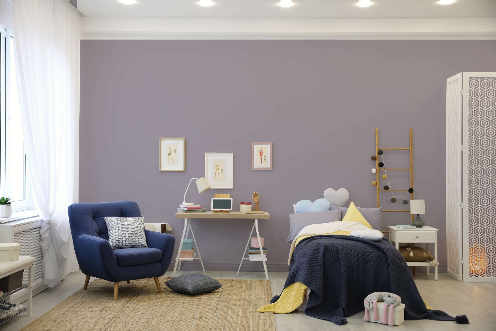 A.S. Création Wandfarbe »Premium Innenwandfarbe PURO Tuchmatt simple mauve« ideal für Wohnzimmer, Schlafzimmer, Flur und Küche, Farbwelt Violett