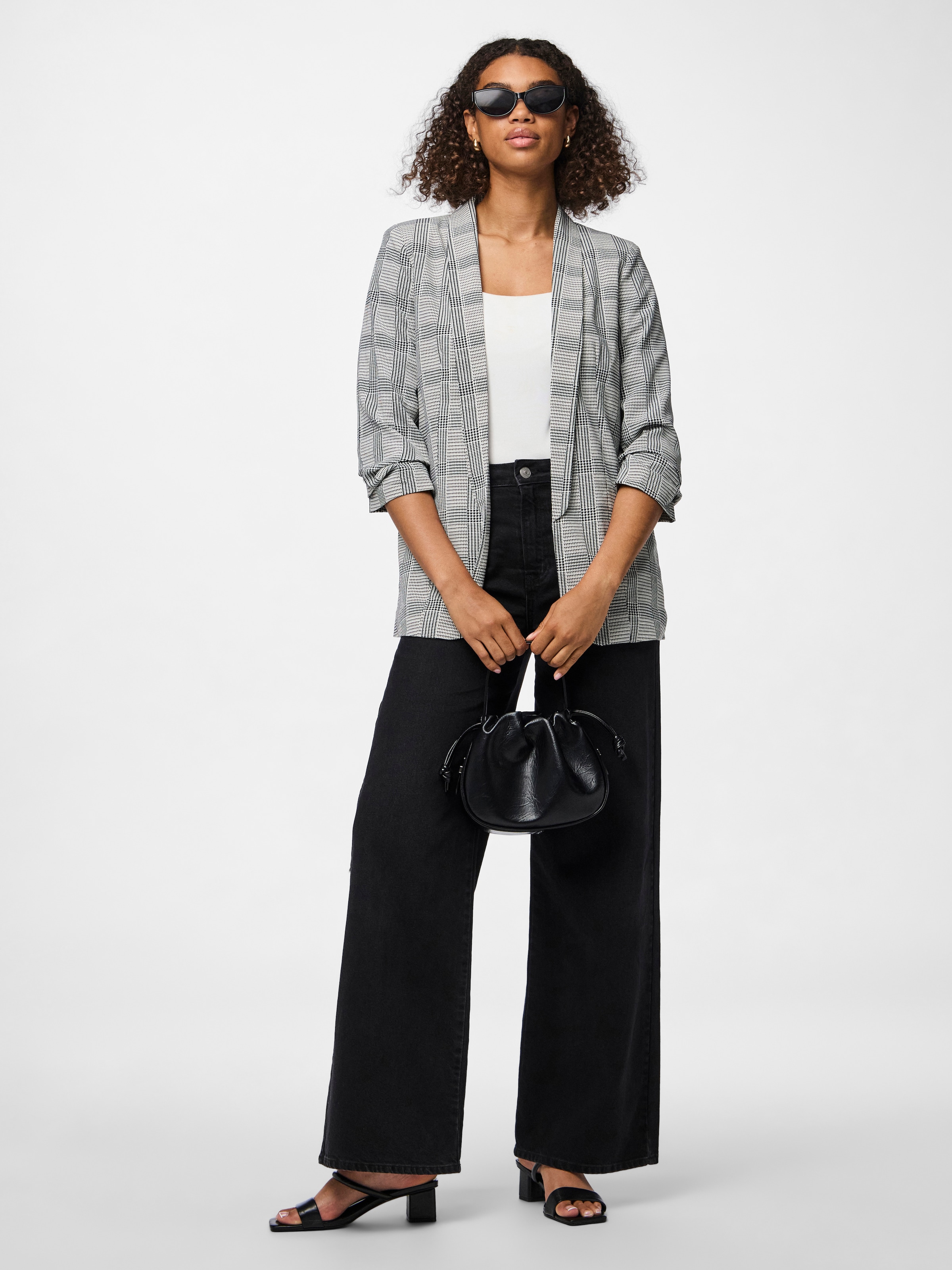 pieces Blusenblazer »PCBOSELLA 3/4 PRINTED BLAZER NOOS« mit 3/4 Ärmel