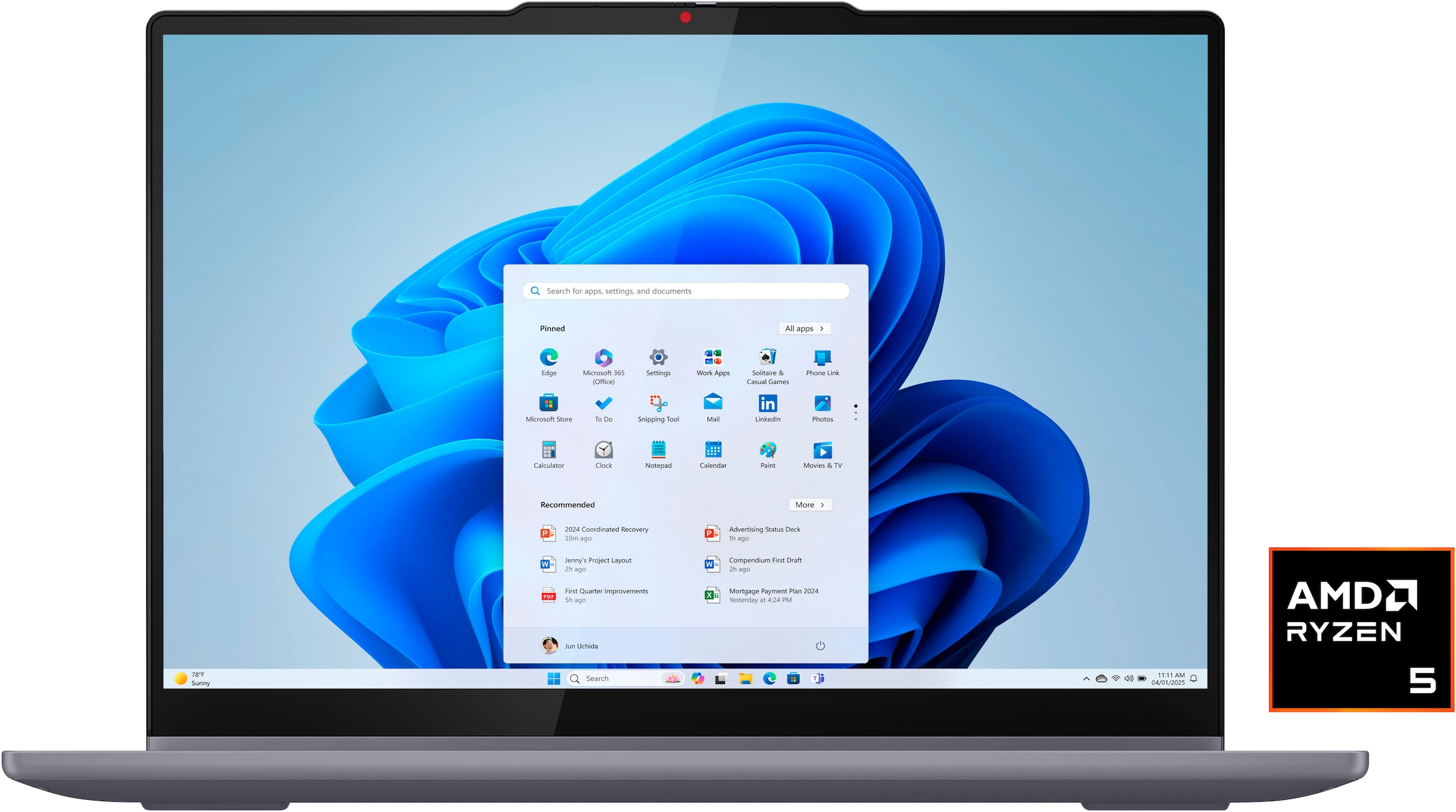 LENOVO Convertible Notebook "IdeaPad 5 2-in-1 14AKP10", 16 GB RAM 512 GB SSD, Ryzen AI 5, Windows11Home, grau, Notebooks