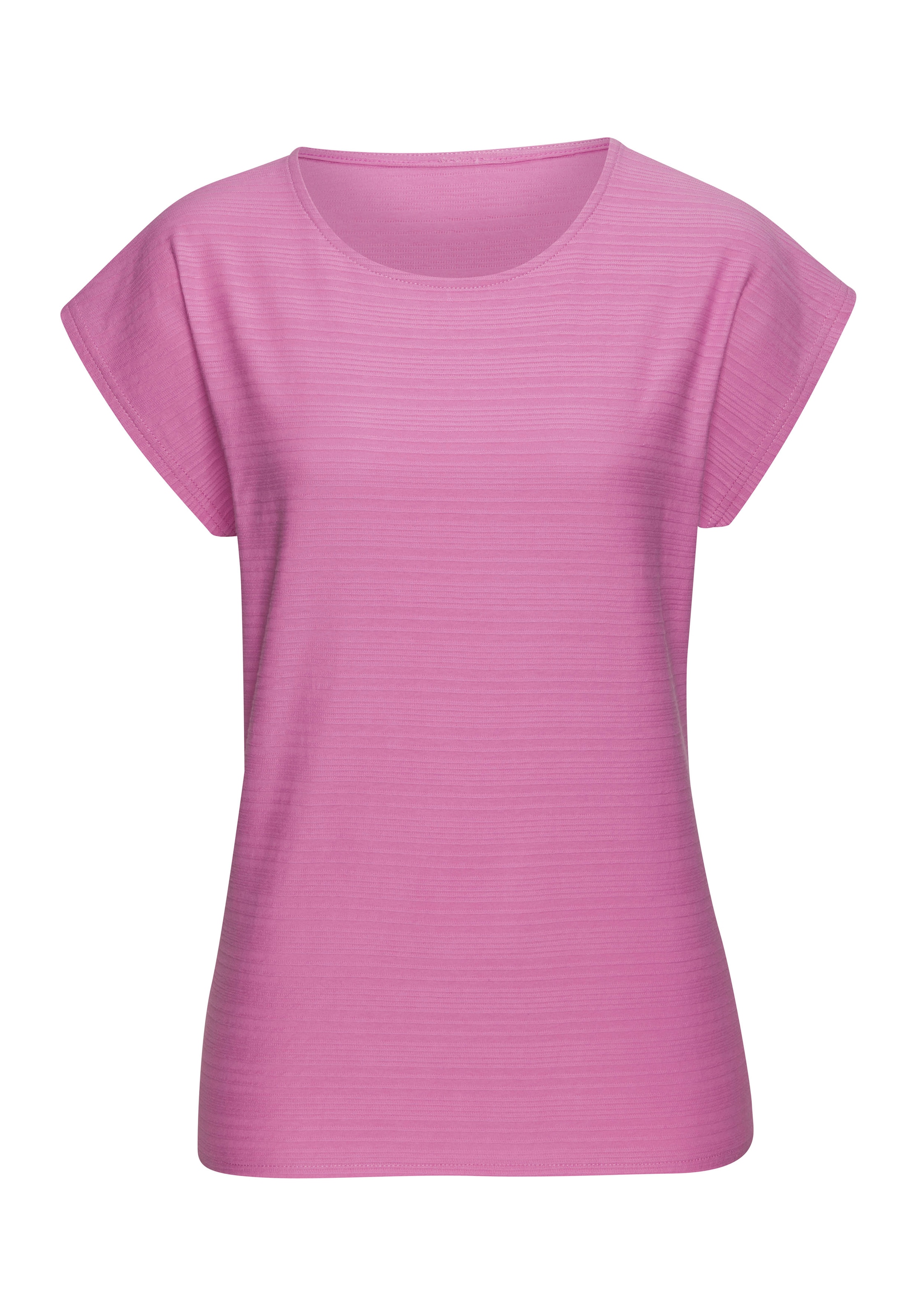 Vivance T-Shirt »mit modischer Streifenstruktur«, (Packung), aus weicher Baumwoll-Qualität
