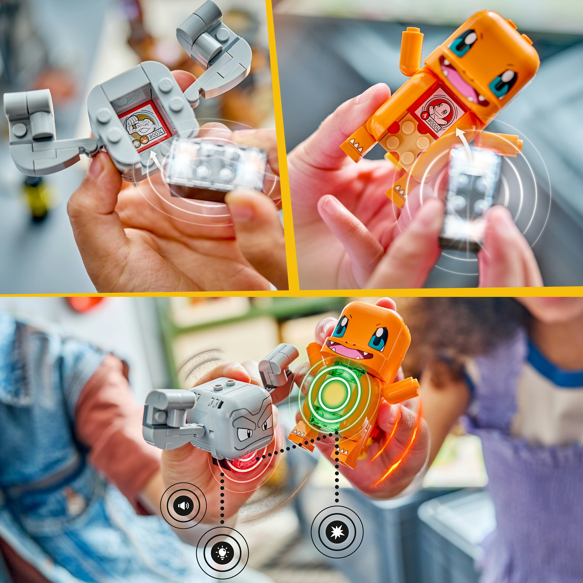 LEGO® Konstruktionsspielsteine »SMART Play:Glumandas und Kleinsteins Höhlenduell (72157), LEGO Pokémon« Mit SMART Brick kombatibel (nicht enthalten)