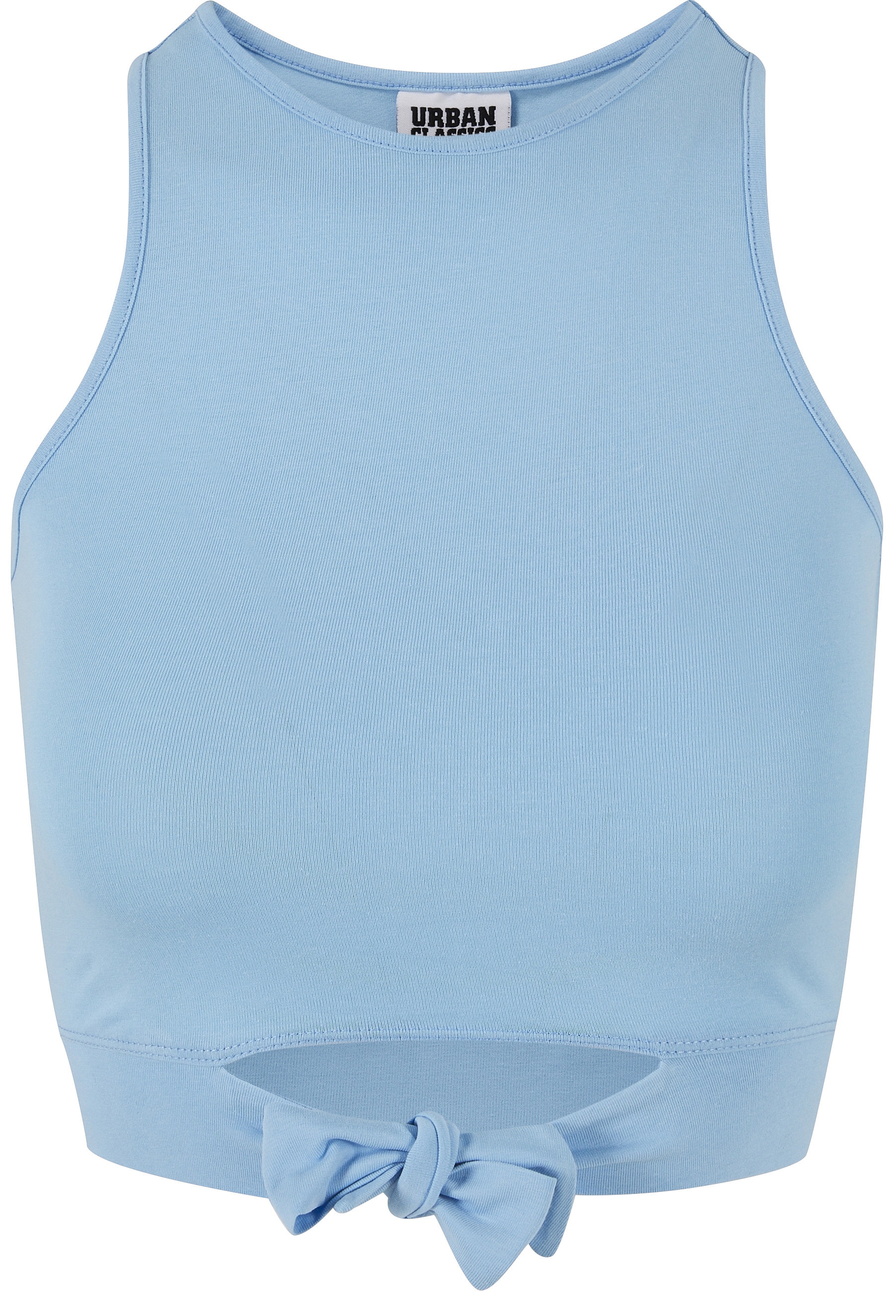 URBAN CLASSICS Muskelshirt "Urban Classics Damen Ladies Cropped Knot Top" 1