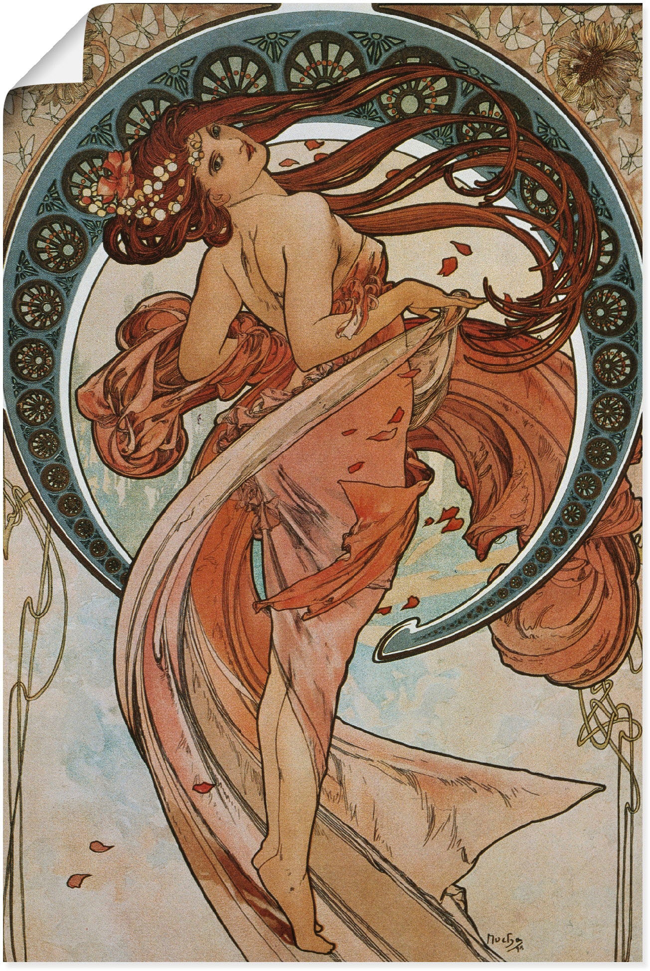 Artland Wandbild "Vier Künste: Der Tanz. 1898." Frau 1 Stk. tlg. als Alubil günstig online kaufen