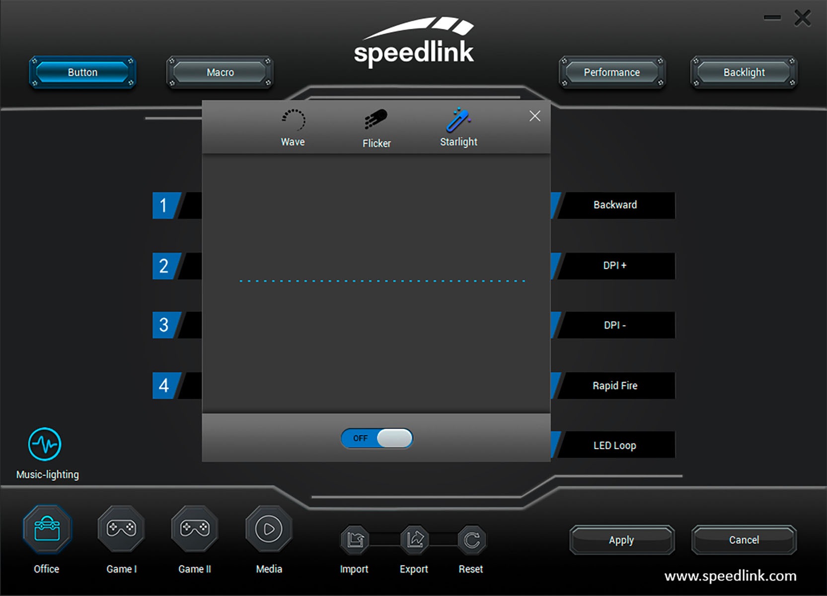 Speedlink Gaming-Maus »DECUS NX RGB Gamer Maus mit Kabel und 6 Tasten«, kabelgebunden, 12800dpi, Programmierbar, Dauerfeuer Taste, 1000Hz Pollingrate