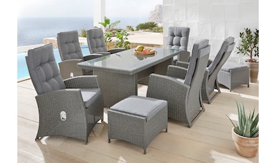 KONIFERA Garten-Essgruppe »Monaco«, (17 tlg.), 6 Sessel, 2 Hocker, Tisch, Polyrattan kaufen