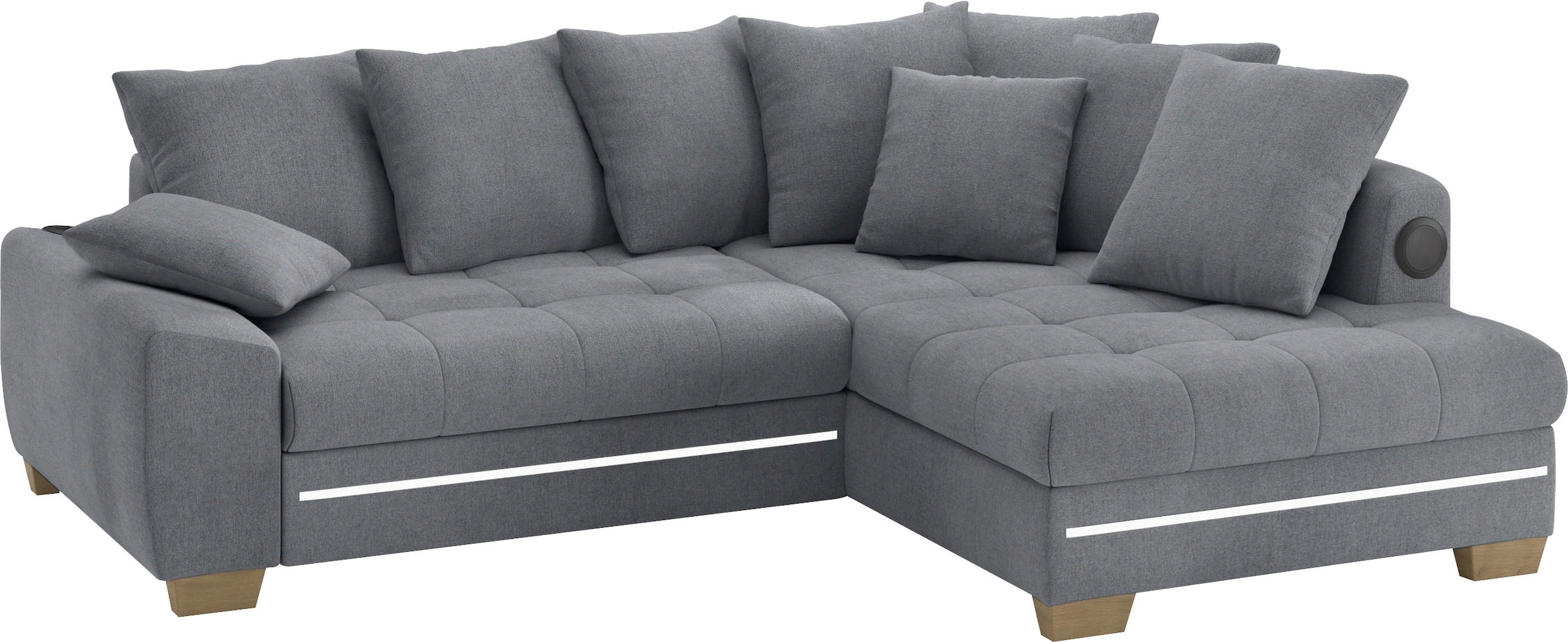 Mr. Couch Ecksofa "Nikita II, L-Form", mit Kaltschaum, RGB-LED, Soundsystem günstig online kaufen