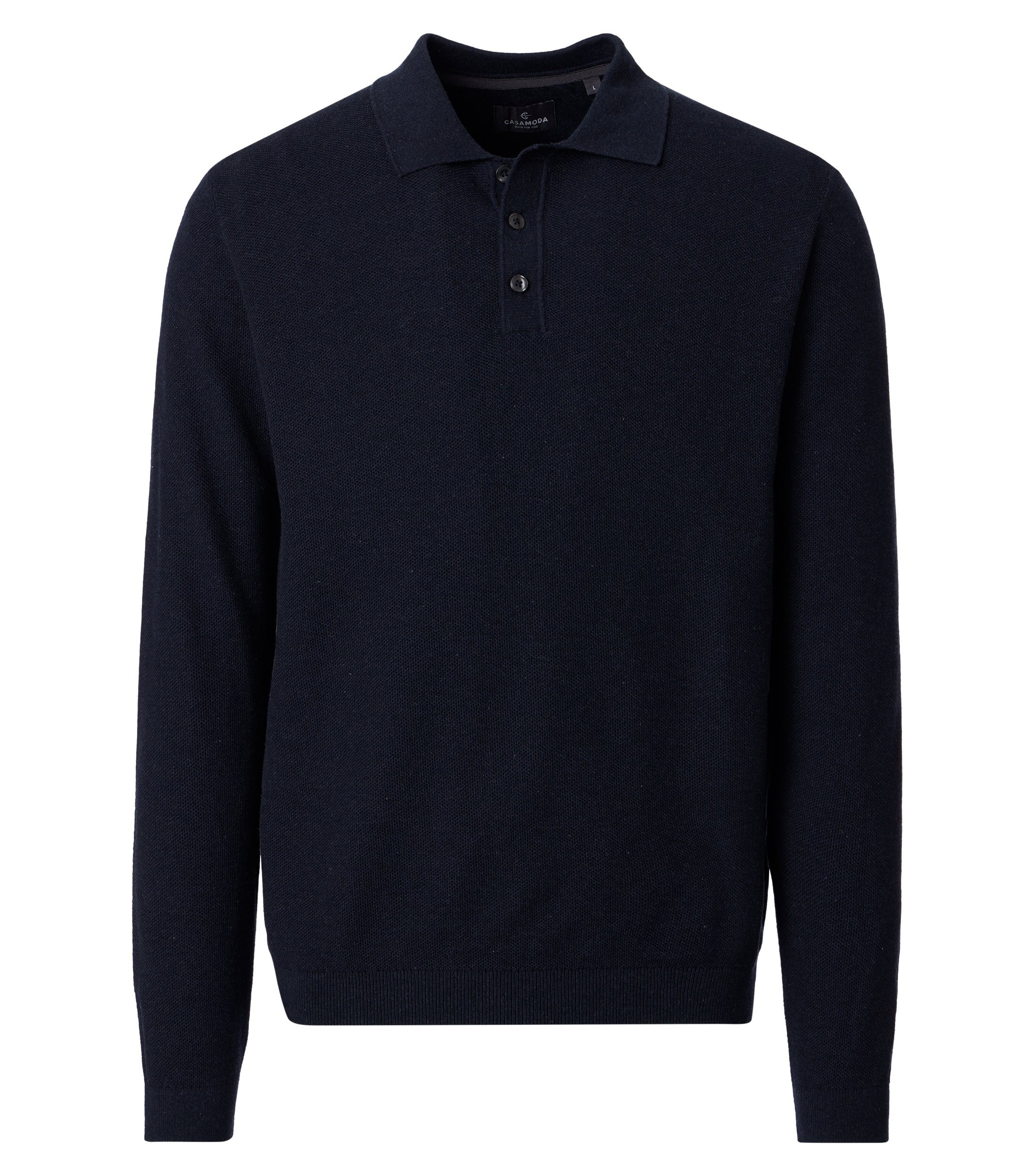 CASAMODA Langarm-Poloshirt »CASAMODA Polo-Shirt Langarm uni«