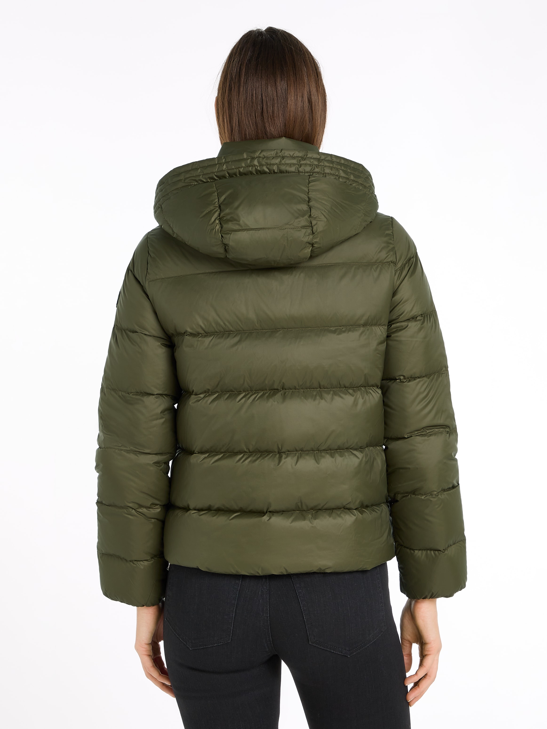 Tommy Hilfiger Steppjacke »LW DOWN CASUAL JACKET«, mit Kapuze, mit Logoprägung